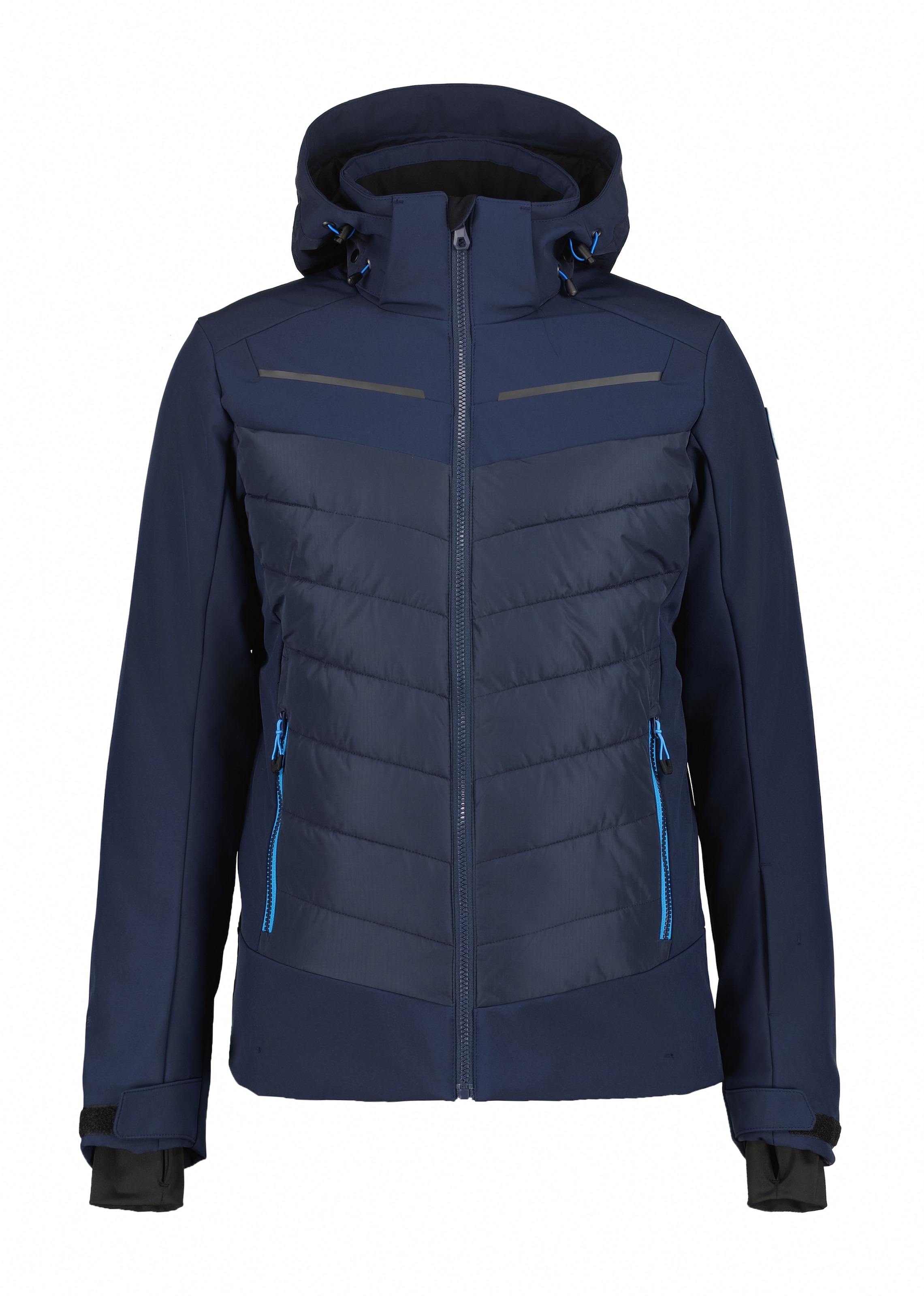 Icepeak Softshelljacke »H SOFTSHELLJACKE FREMONT«, mit Kapuze, mit dezenten Logoschriftzügen und Patch am Oberarm