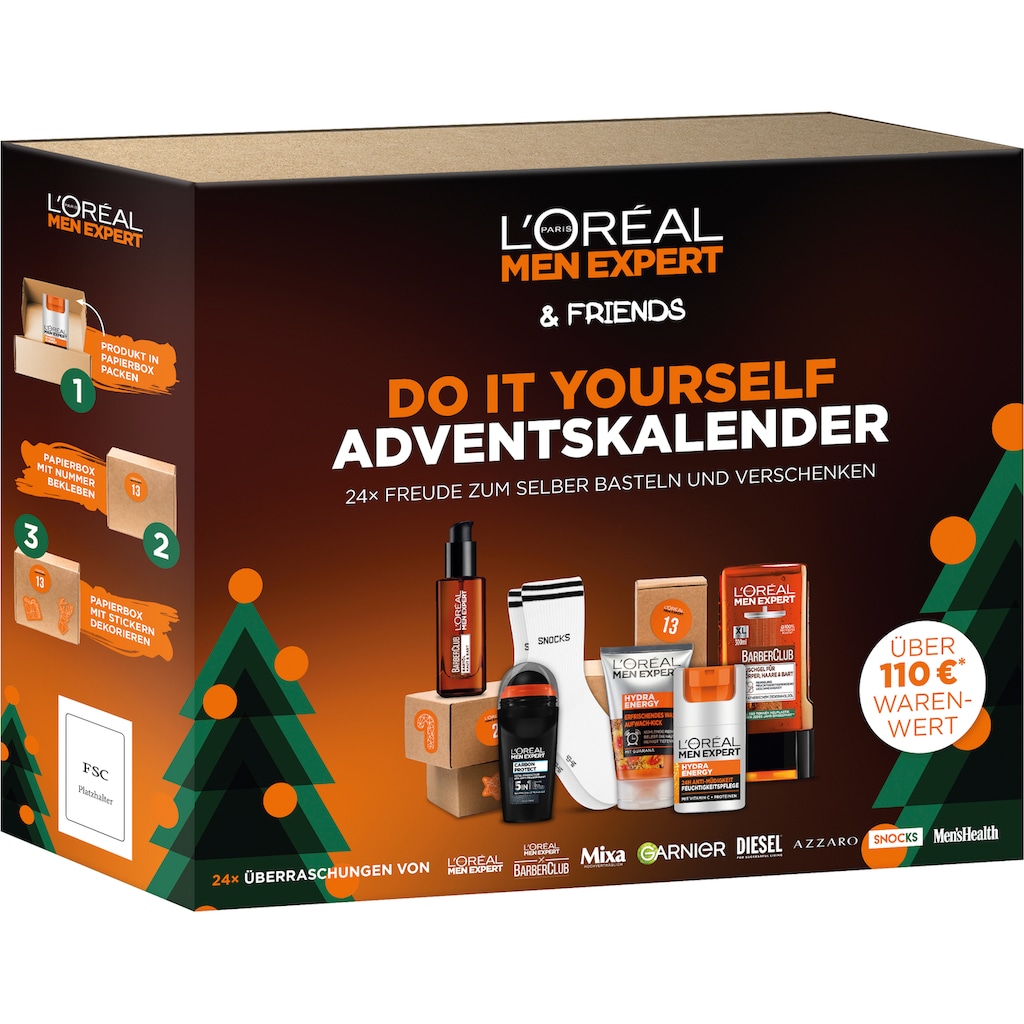 L'ORÉAL PARIS MEN EXPERT Adventskalender »L'Oréal Men Expert DIY Adventskalender mit 24 Boxen«, für Erwachsene