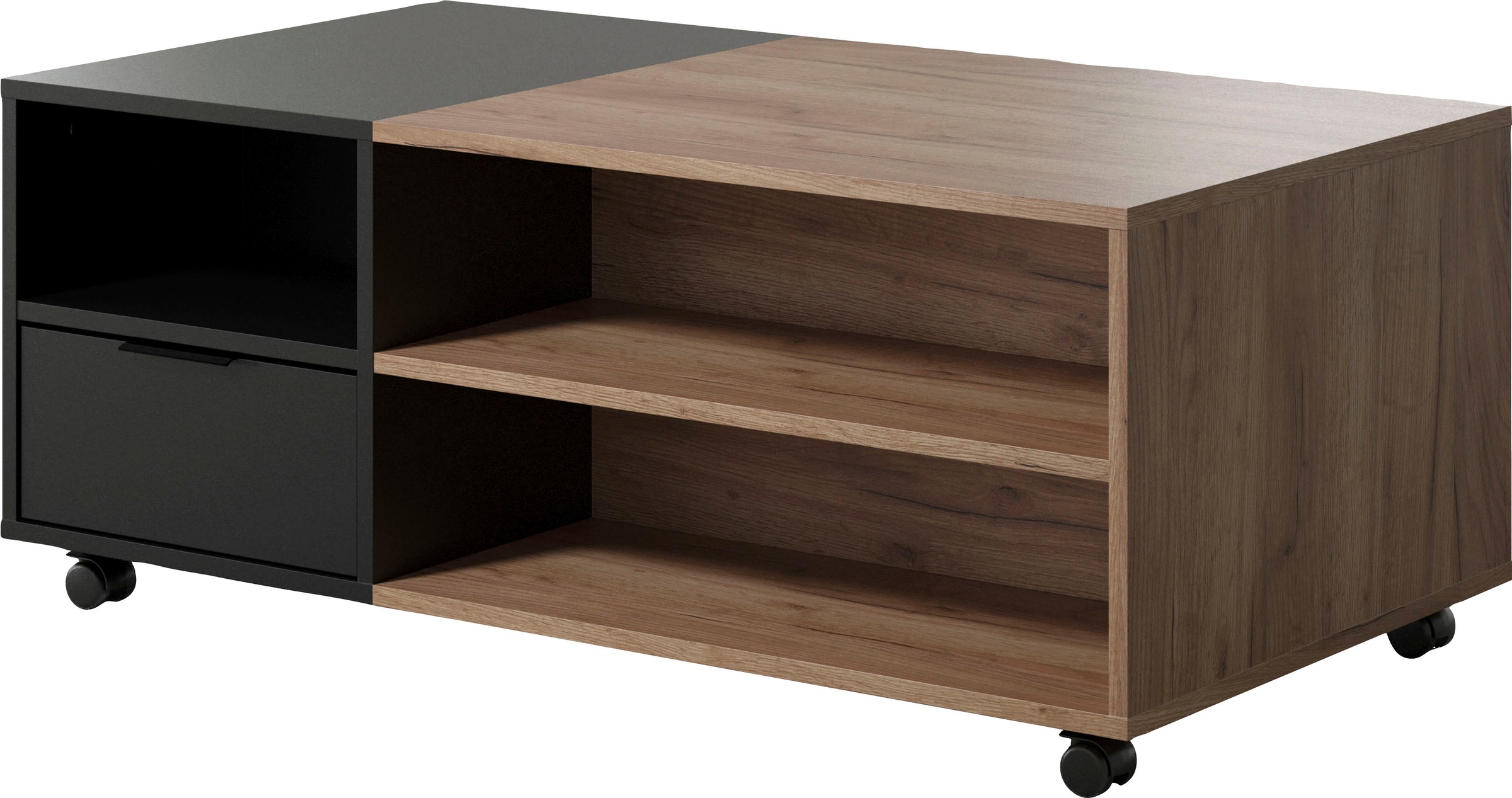 INOSIGN Couchtisch »Kriens«, Eleganter Wohnzimmertisch auf Rollen - Maße (B/T/H) 110/60/44 cm