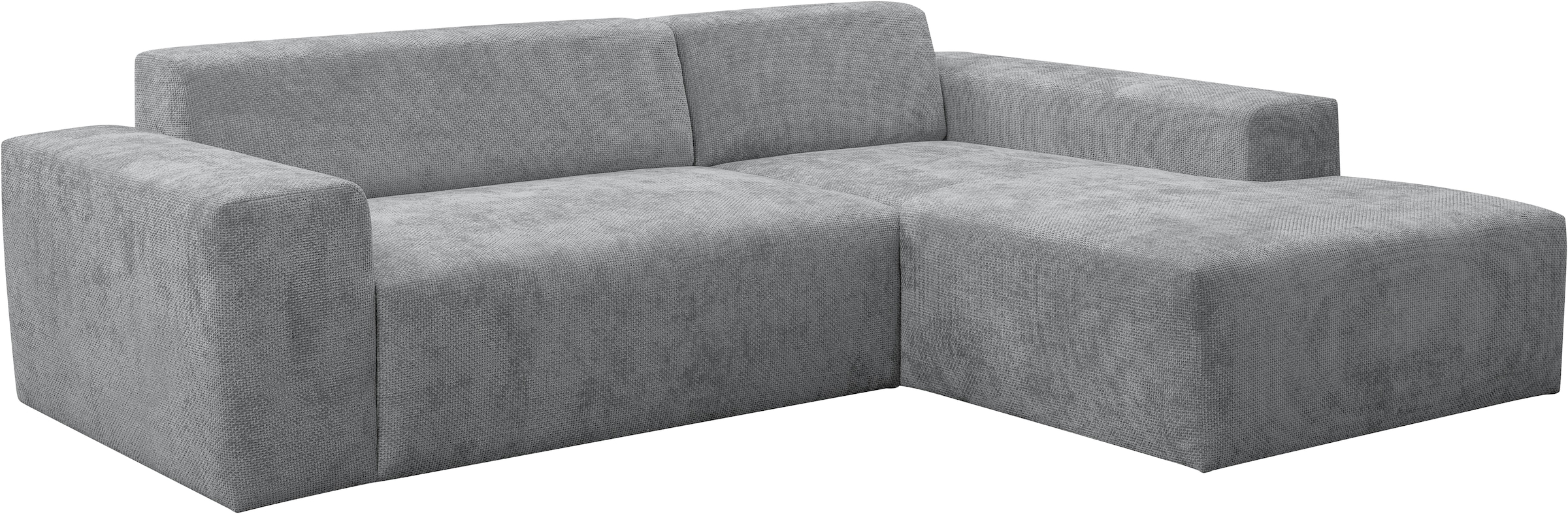 WERK2 Ecksofa »Zeus-L modern und zeitlos, Breite 253cm, bequemes Sofa«, Curvy Trend Ecksofa mit urbaner Optik