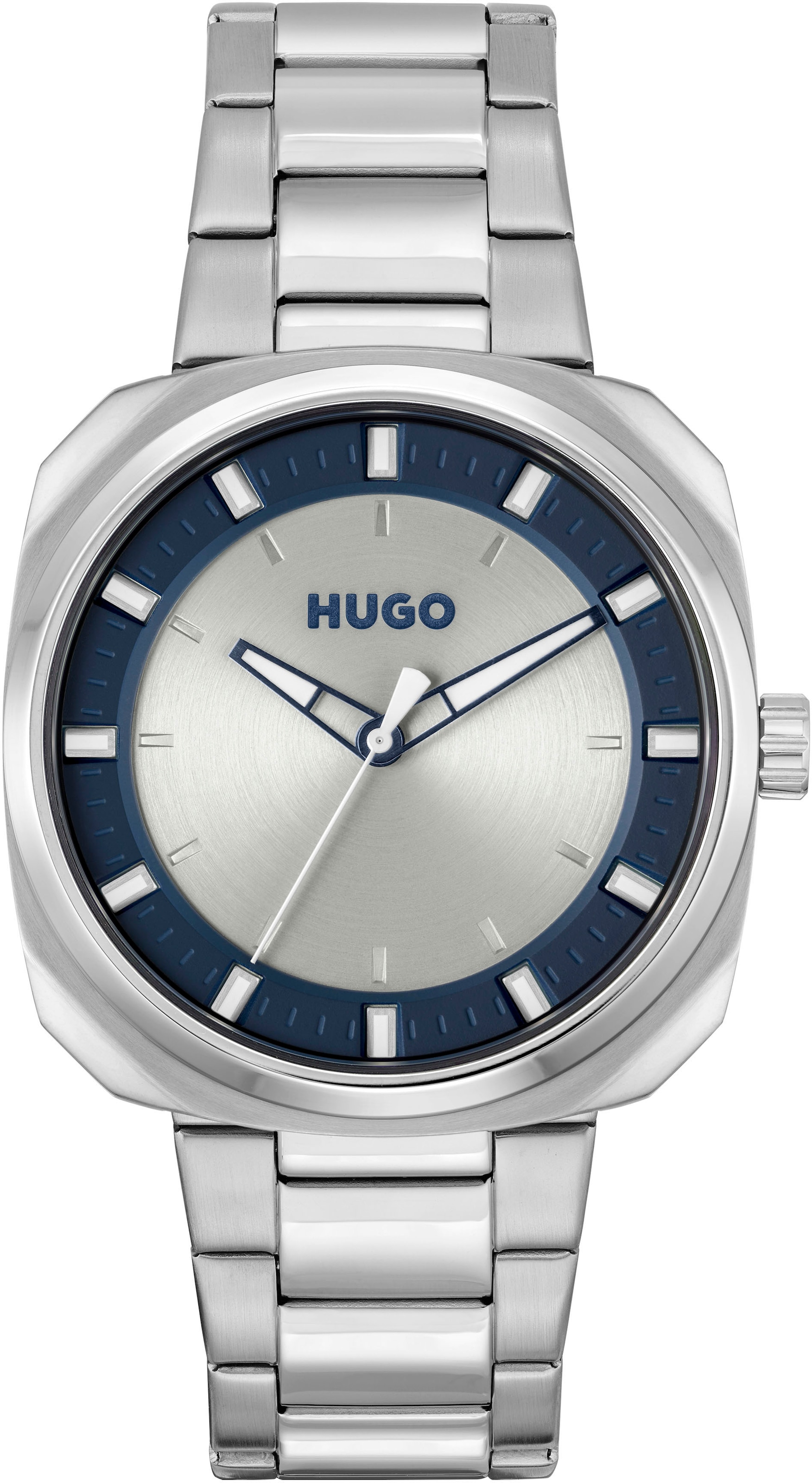 HUGO Quarzuhr »#SHRILL«, Armbanduhr, Herrenuhr, Mineralglas, Edelstahlarmband