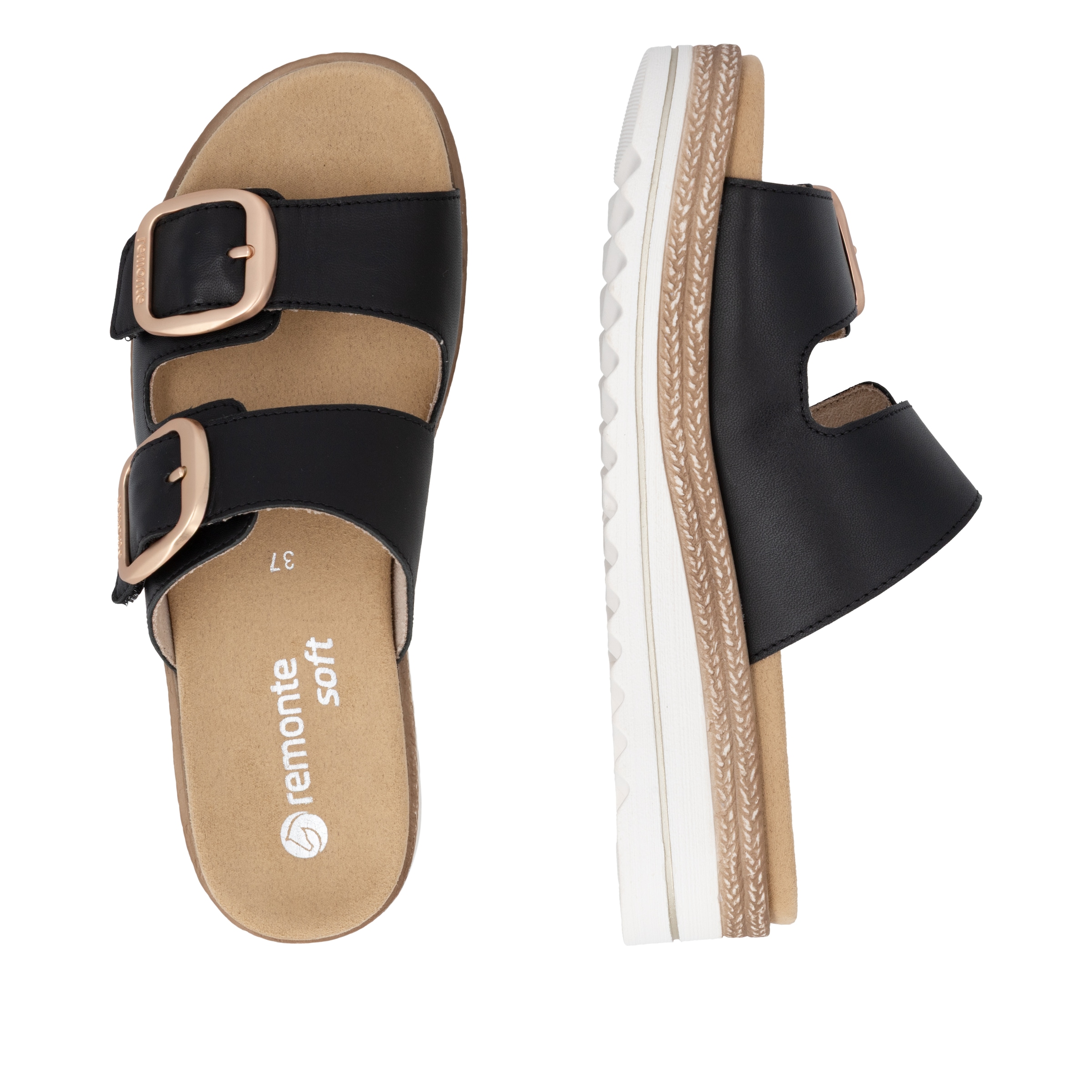 Remonte Pantolette  Hausschuh, Sommerschuh, Klettschuh mit Lite´n Soft-Ausstattung