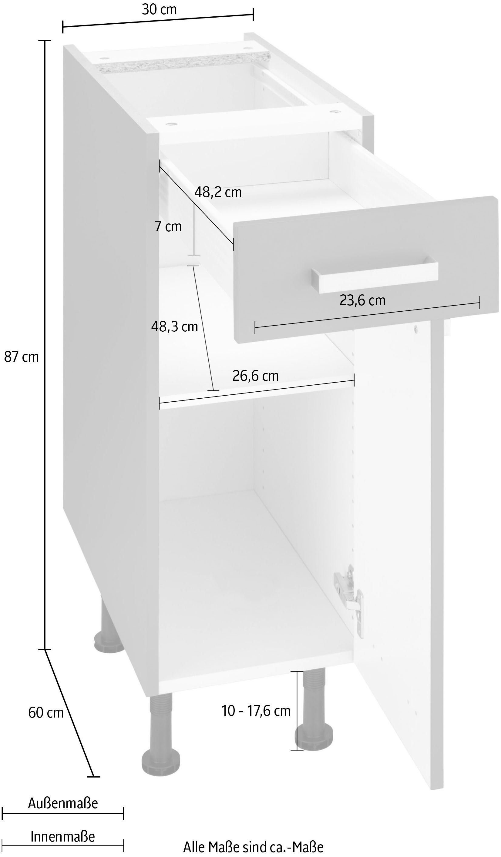 OPTIFIT Unterschrank »Parma«, Breite 30 cm