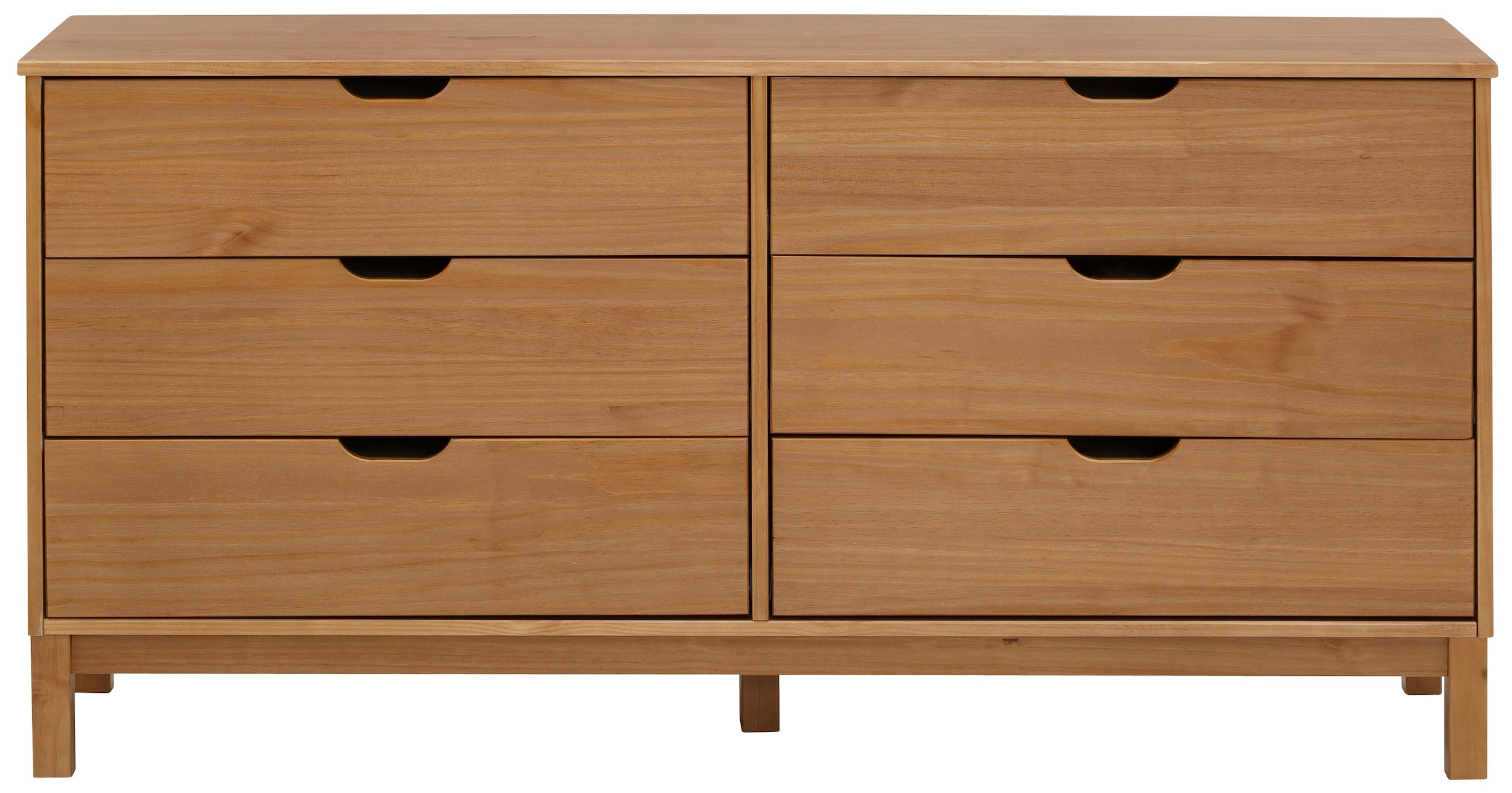 OTTO home Kommode »Post« massives Kiefernholz, mit vielen Stauraummöglichkeiten, Breite 150 cm