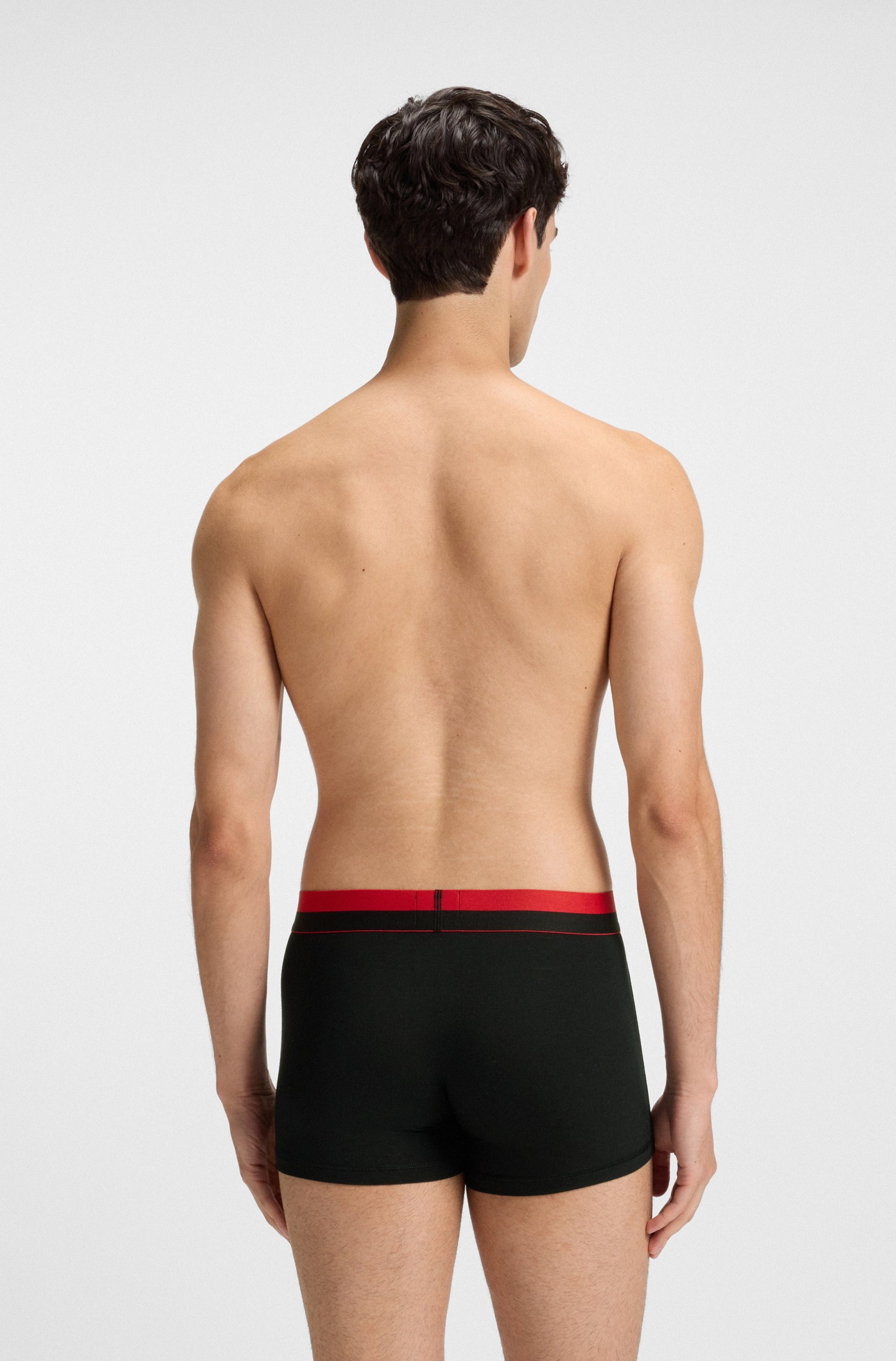 HUGO Underwear Boxershorts »TRUNK TR. SPLIT LOGO«, (3 St.), enganliegend, kurzes Bein