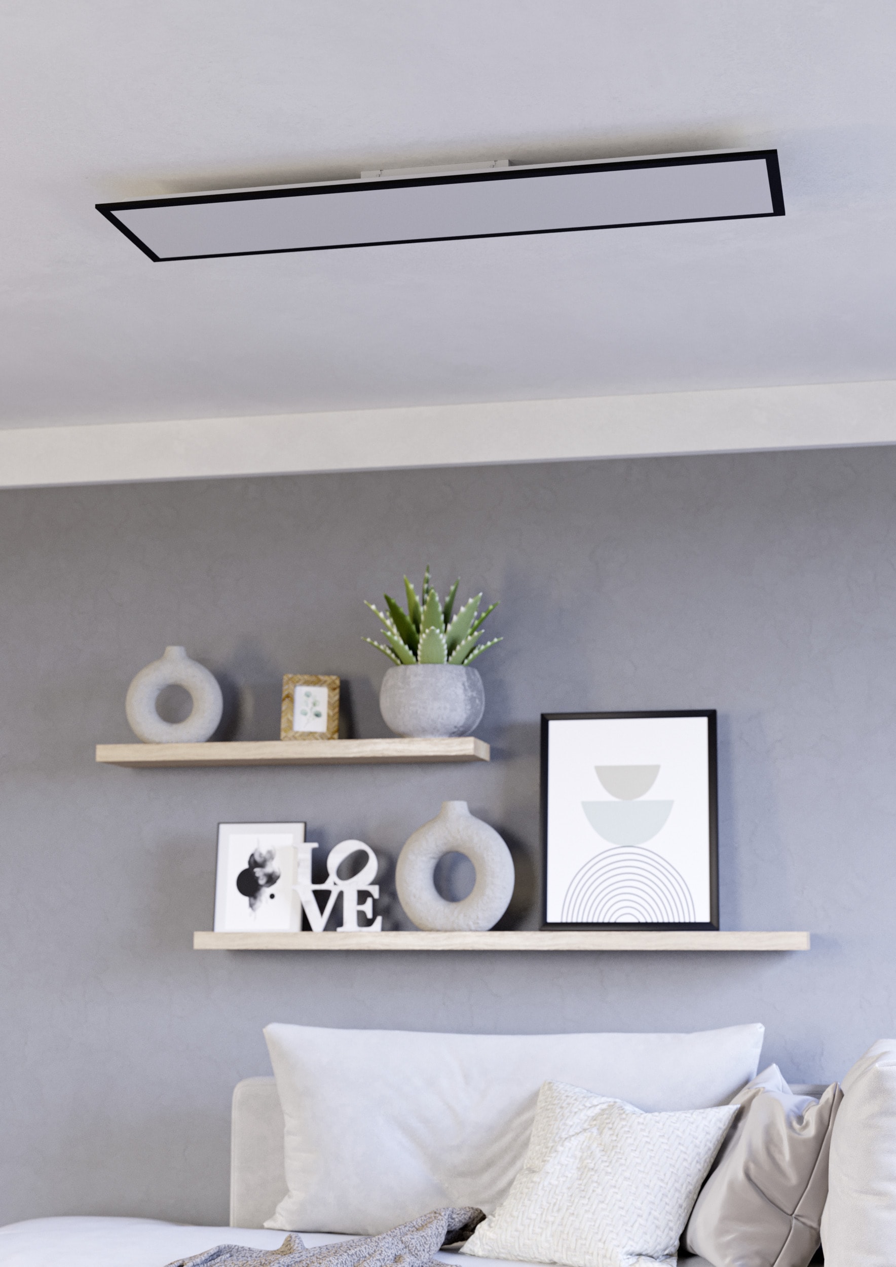 EGLO LED Deckenleuchte »MORADILLO-Z Deckenlampe - Stahl - LED - 28W - IP20« LED-Modul 1 Stk. Kaltweiß | Neutralweiß | RGB | Warmweiß Wohzimmerlampe, Esszimmerlampe, Schlafzimmer, L119,5 x B14,5 x H6,1 cm