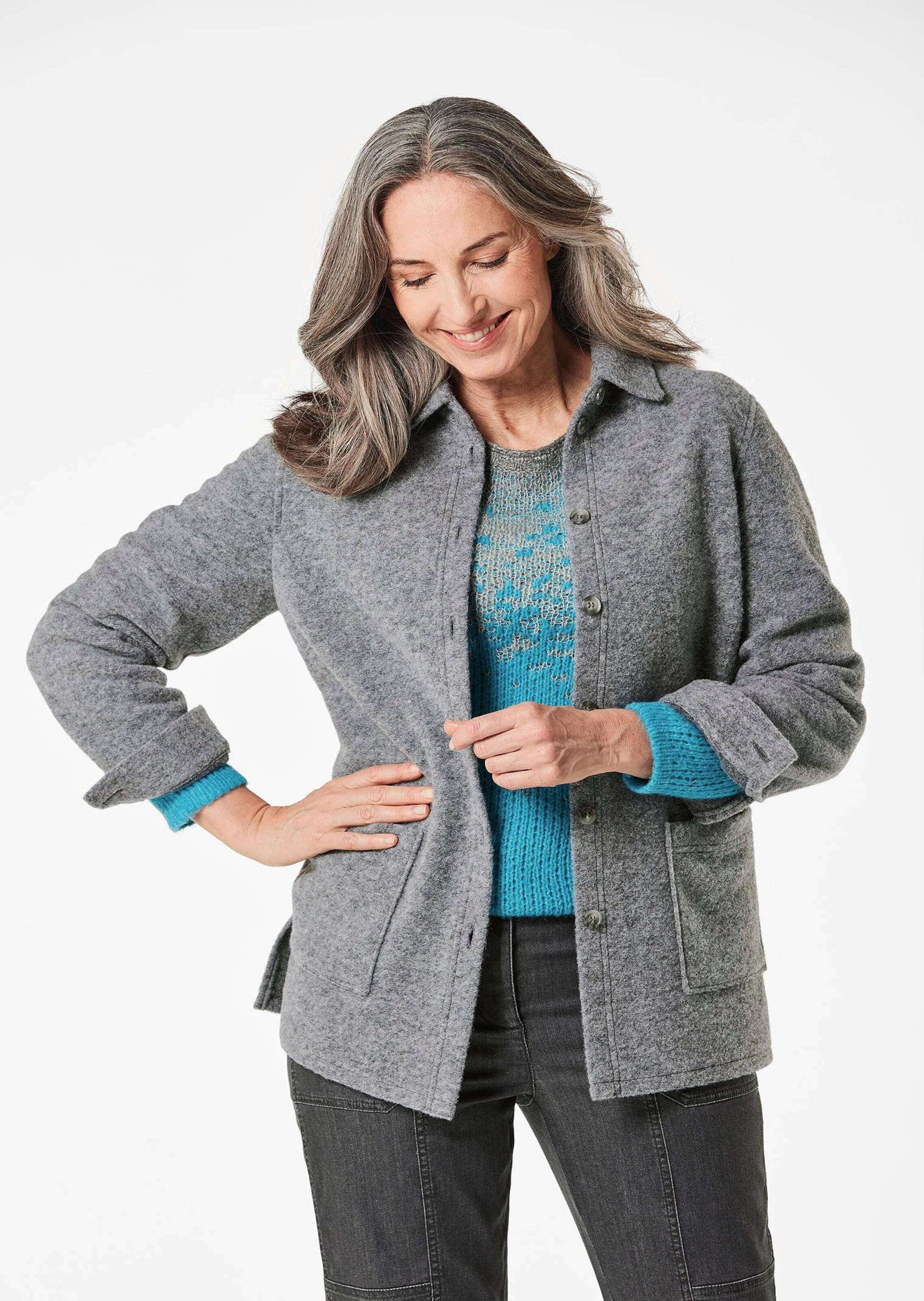GOLDNER Sommerjacke »Kurzgröße Hemdjacke mit Wollanteil«