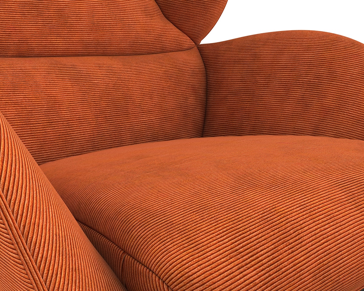 FLEXLUX Ohrensessel »Adria Designsessel, Loungesessel,« Stil & Komfort, organische Form, Fuß Holz schwarz