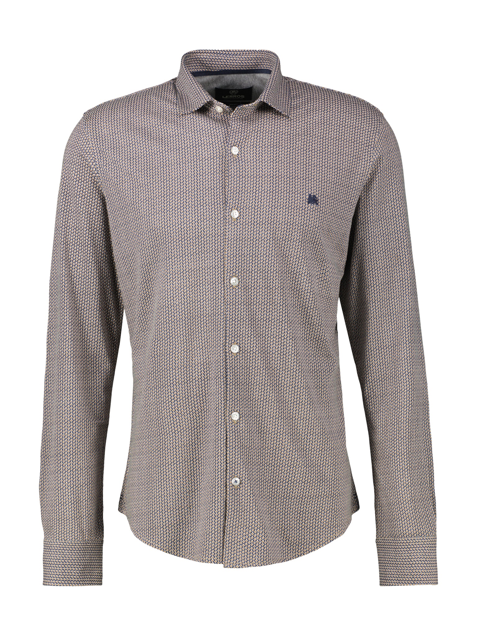 LERROS Langarmhemd mit Logo Stickerei