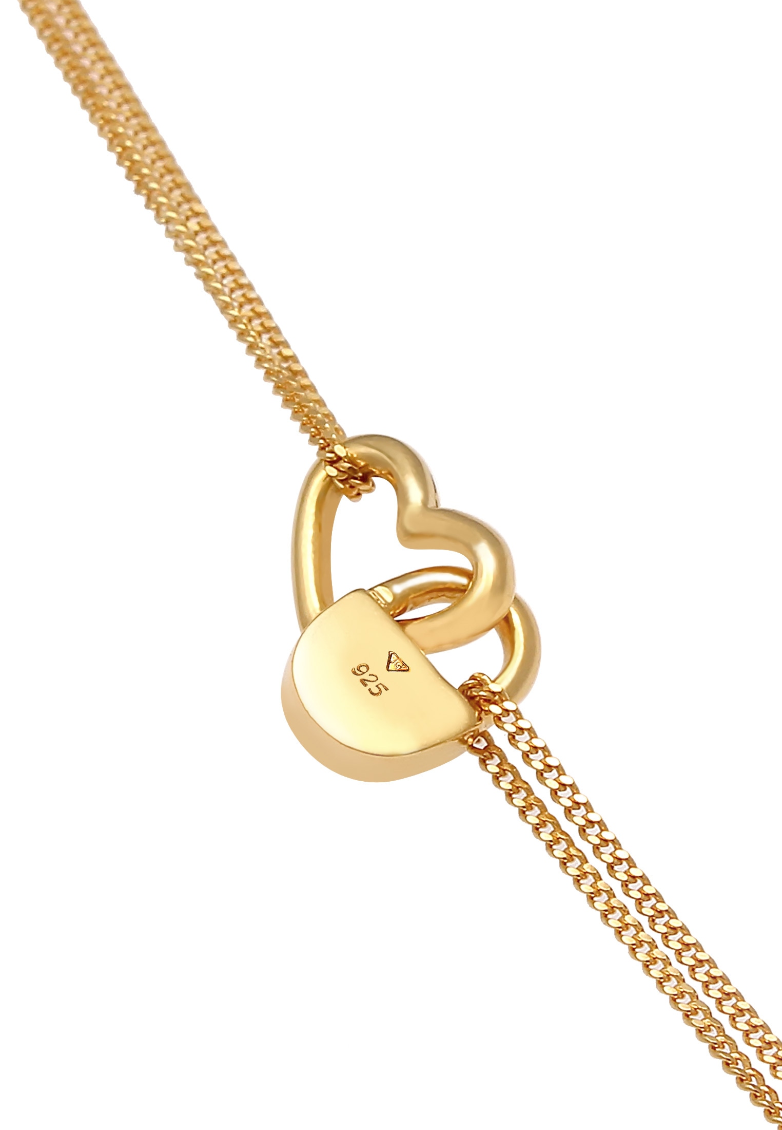 Elli Armkette »Armband Herz Liebe Schloss Verbundenheit 925 Silber«