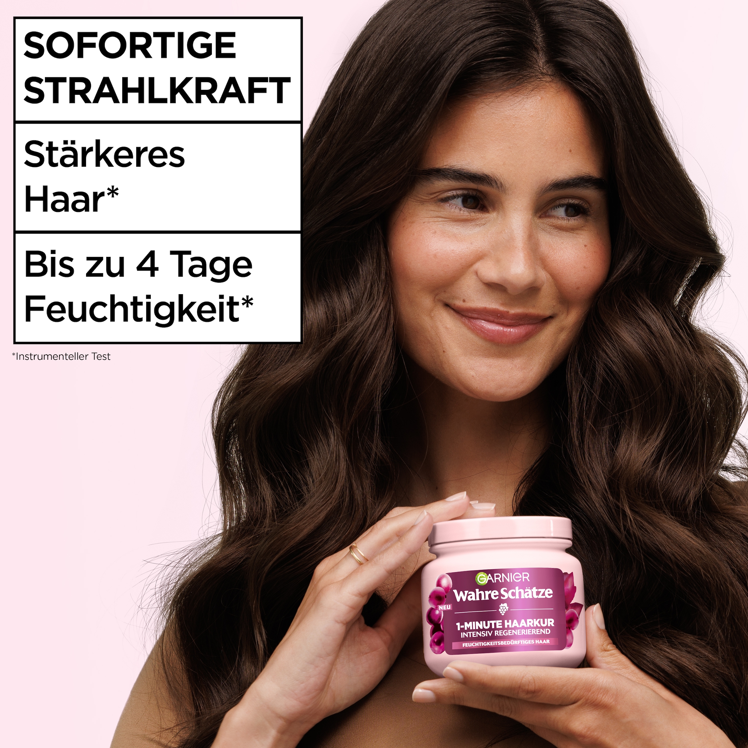 GARNIER Haarkur »Garnier Wahre Schätze 1-Minute Haarkur Traube Hydraboost«