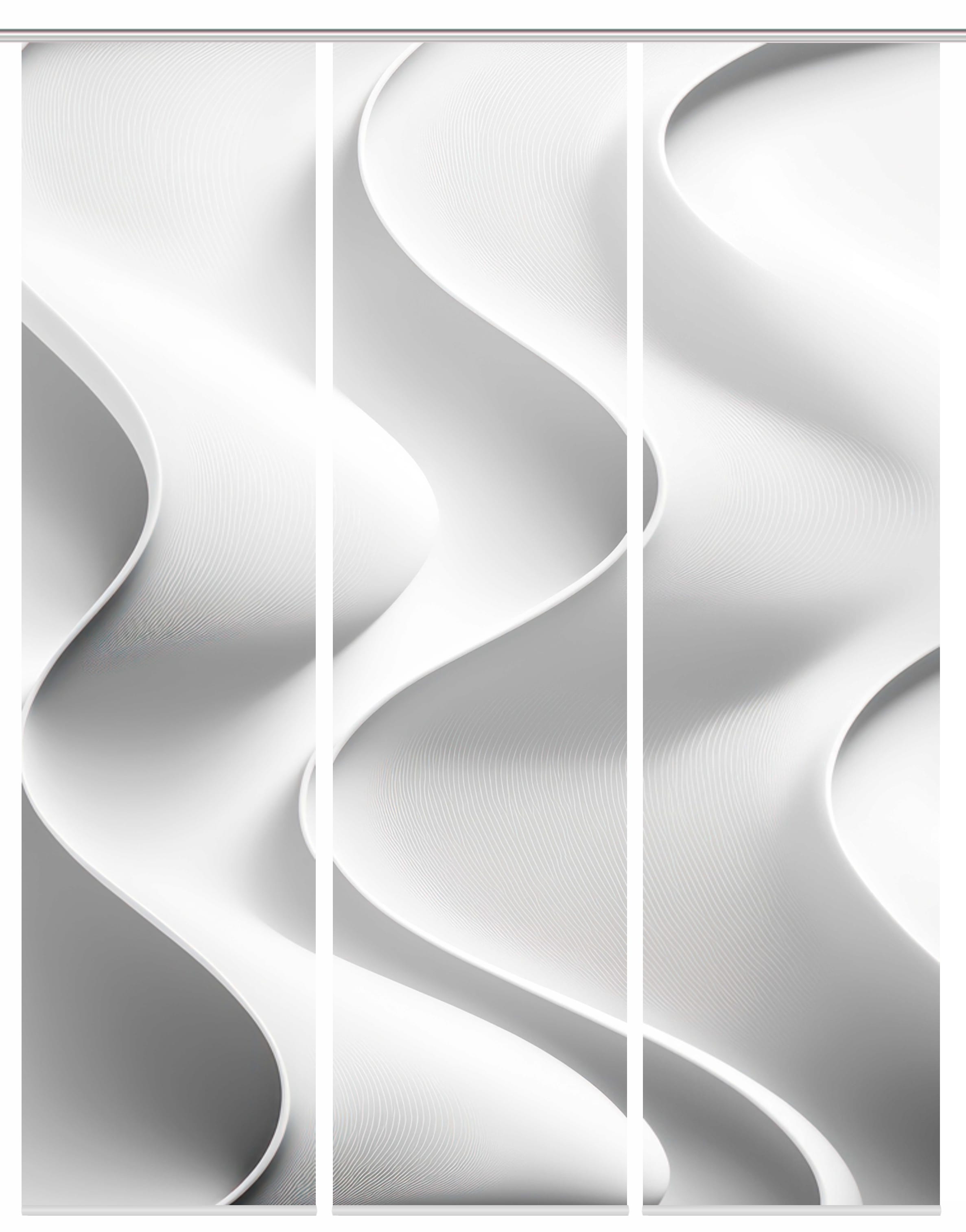 HOME WOHNIDEEN Schiebegardine »GORETI 3ER SET« Paneelwagen 3 Stk. tlg. SET,SEIDENOPTIK,DIGITALDRUCK