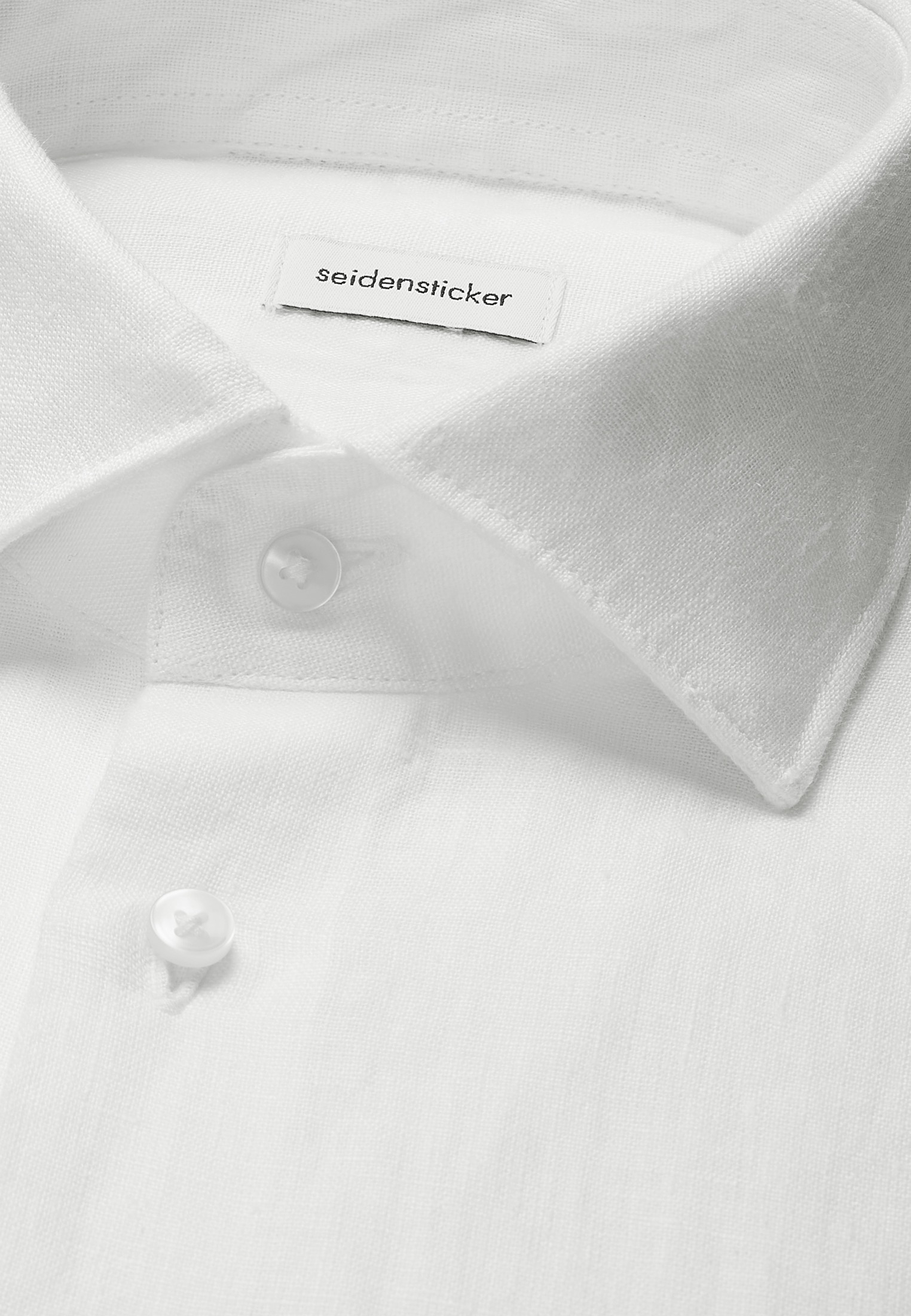 seidensticker Leinenhemd »Schwarze Rose« Shaped 1/1 Kentkragen Uni