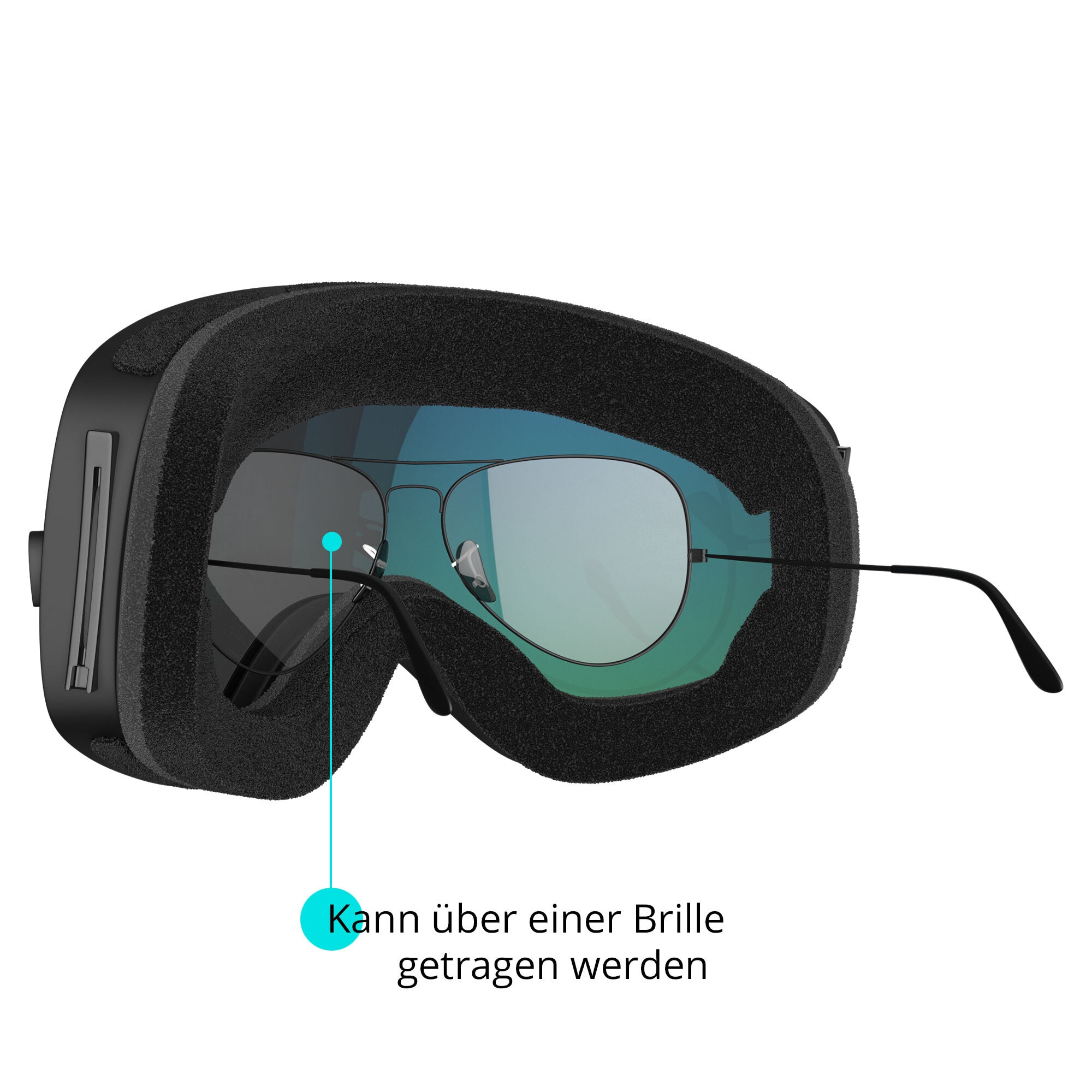 YEAZ Snowboardbrille »Ski- Snowboardbrille mit Rahmen blau/pink verspiegelt XTRM-SUMMIT«