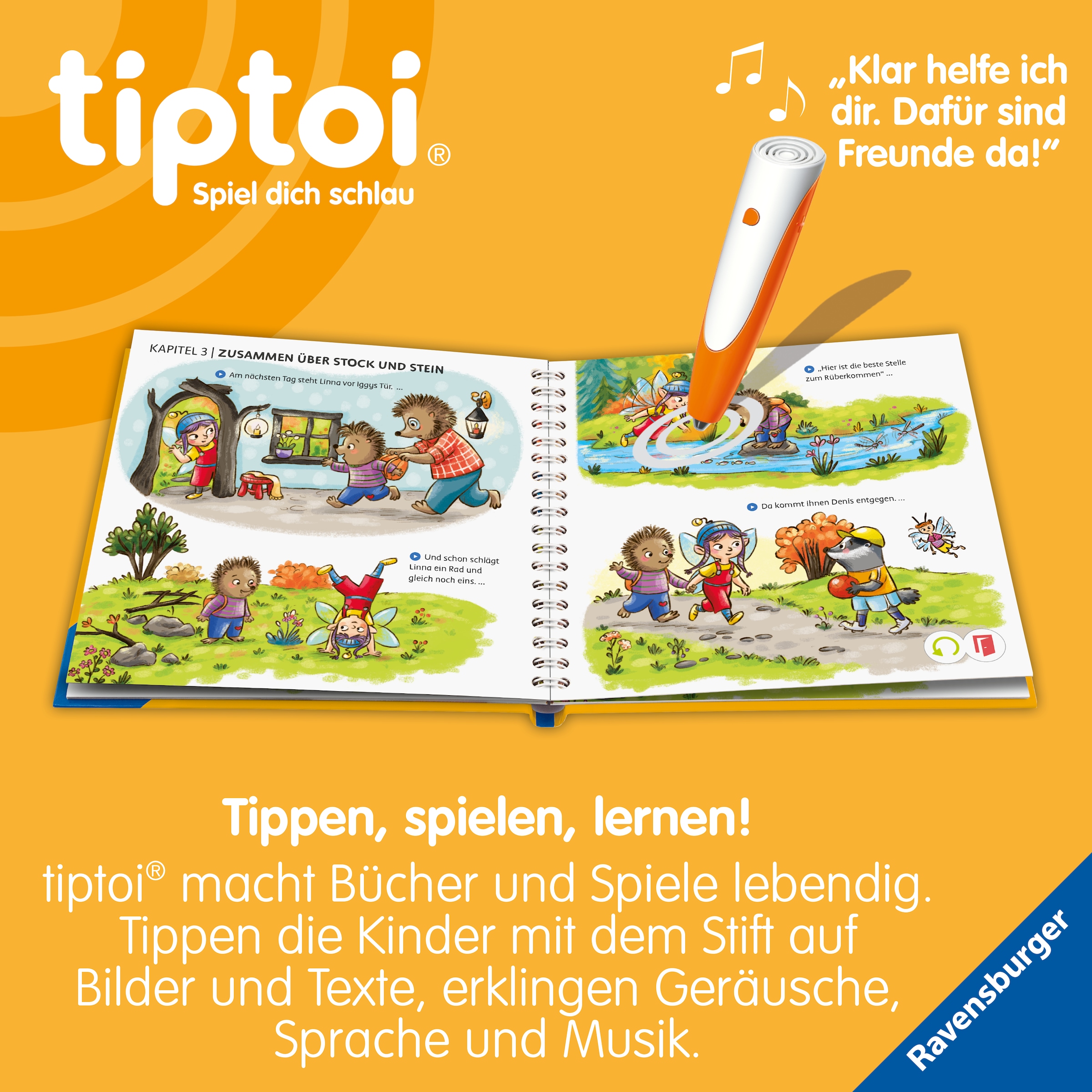 Ravensburger Kinderbuch »tiptoi® Bildergeschichten über den Umgang mit Gefühlen« Iggy Igel und die Sache mit der Freundschaft; Made in Europe