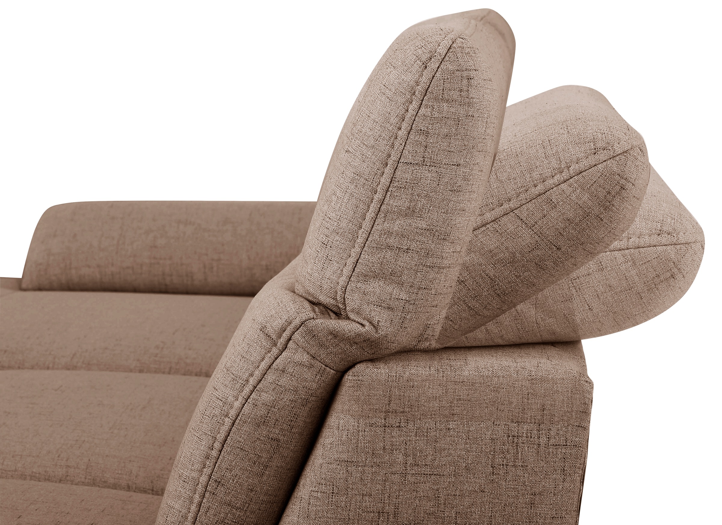Home affaire Ecksofa »Mauritius L-Form«, mit Kopfteil- und Armlehnverstellung, mit Bettfunktion und Bettkasten