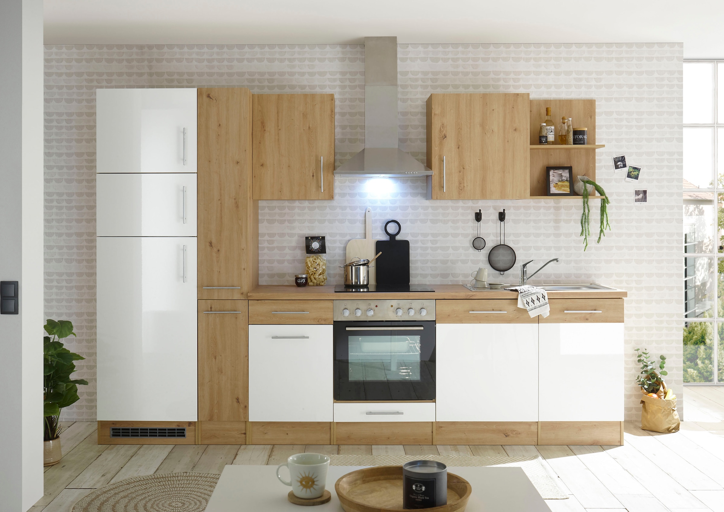 BASIC by Balculina Küche »Emil«, Breite 310 cm, mit und ohne E-Geräte