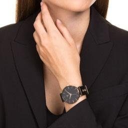 JOOP! Quarzuhr, Armbanduhr, Damenuhr, analog, Lederarmband