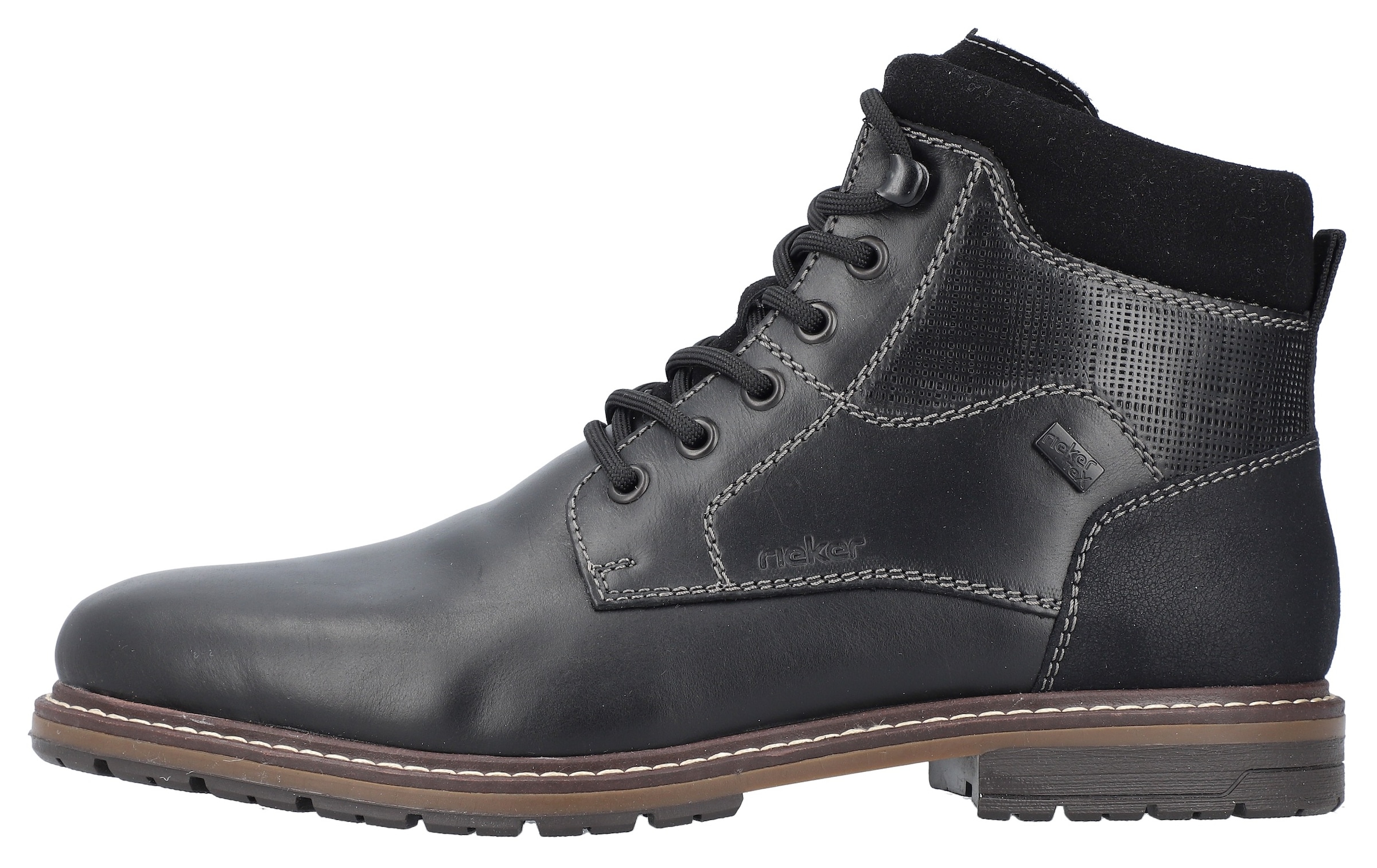 Rieker Winterstiefelette, Schnürstiefel, Business Schuh mit wasserabweisender TEX-Membran