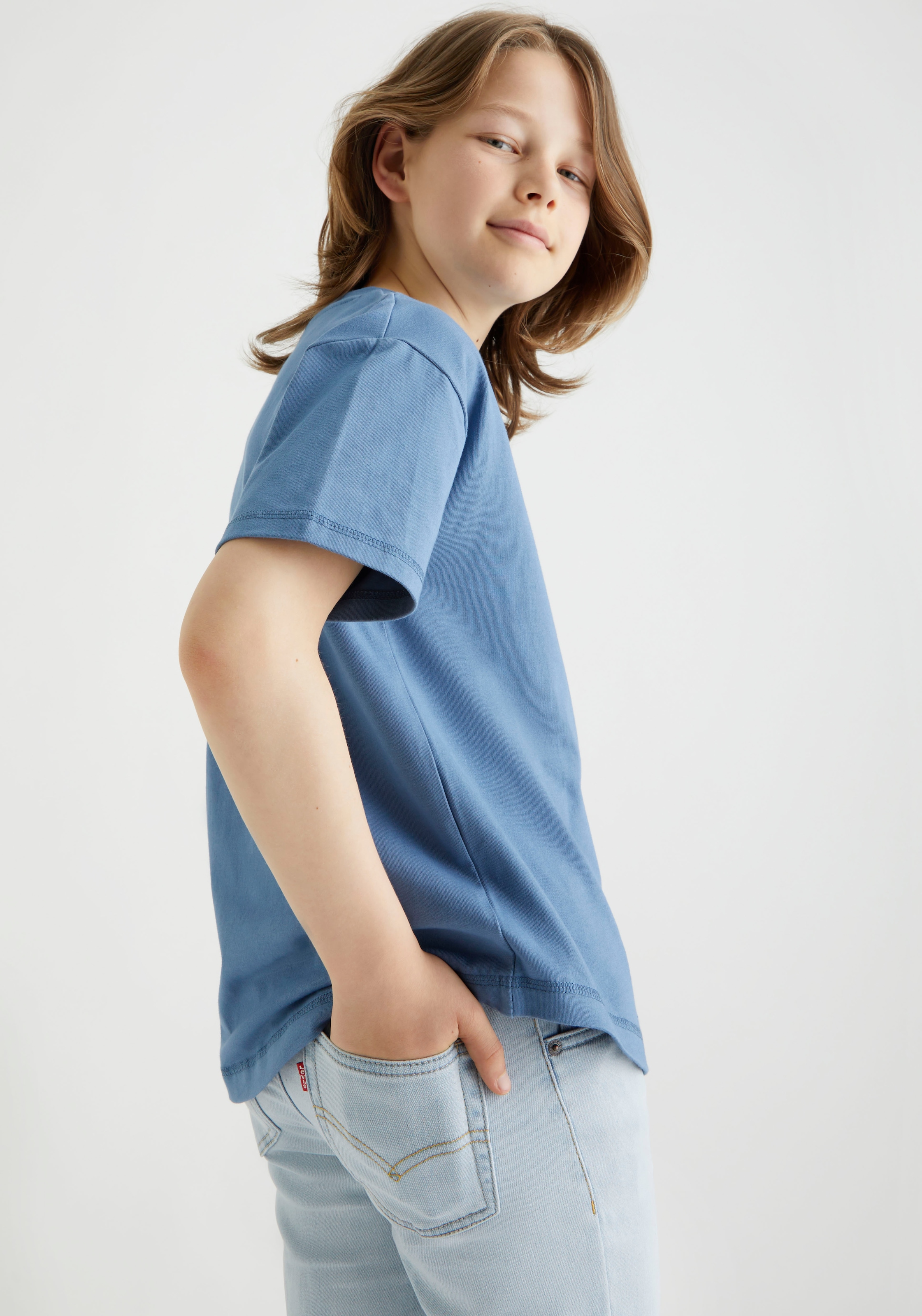 Levi's® Kids T-Shirt »LVB CURVED HEM POCKET TEE«, for BOYS