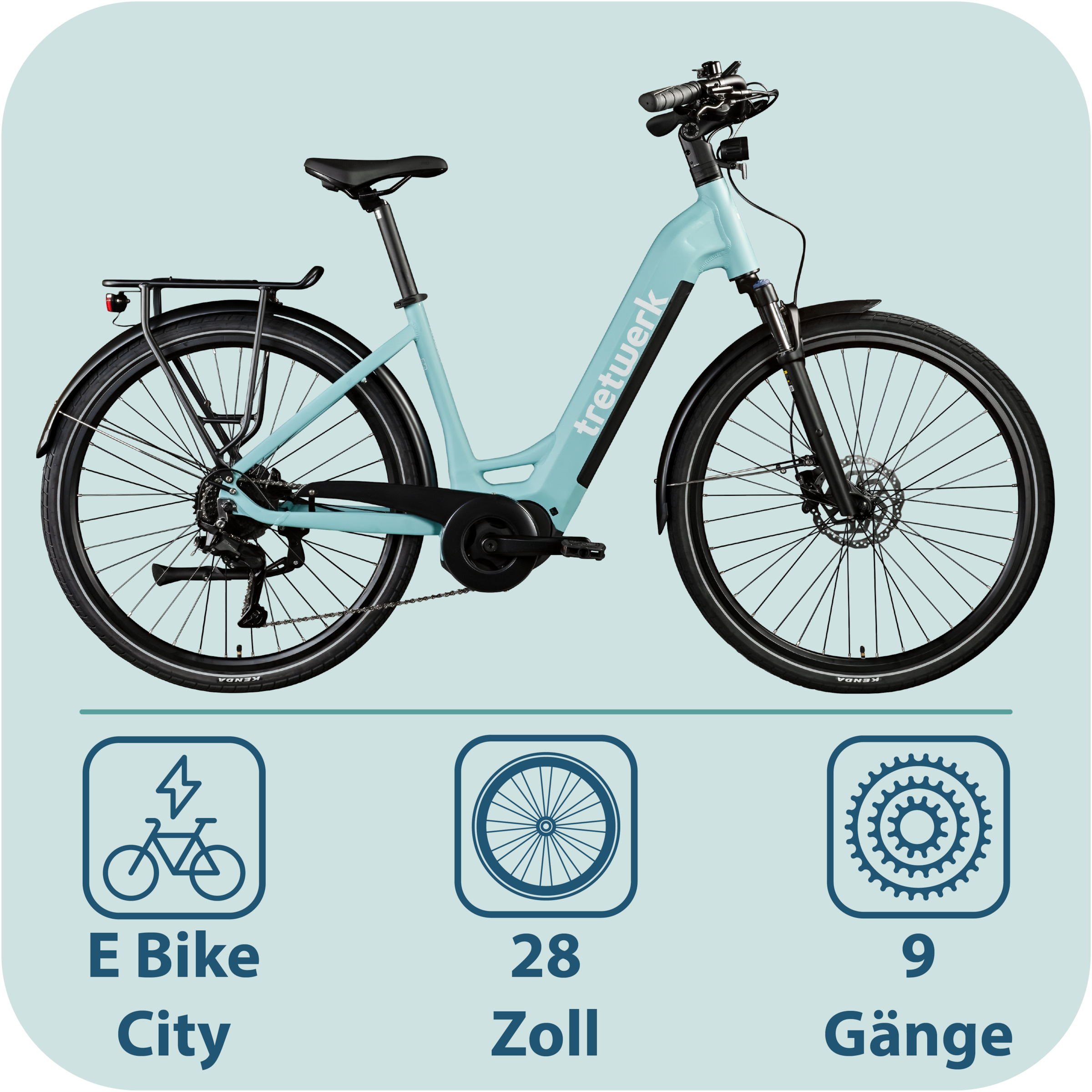 Tretwerk »Amber« 9 Gang Shimano Cues U3020 Schaltwerk Kettenschaltung Mittelmotor 250 W E Bike Damen 28" Elektrofahrrad 155 - 185cm Hollandrad
