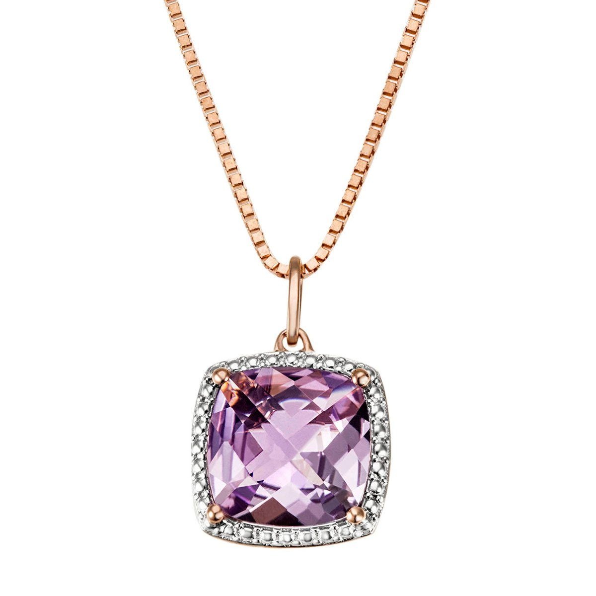 goldmaid Collier, 375/- Rotgold 1 lila Amethyst