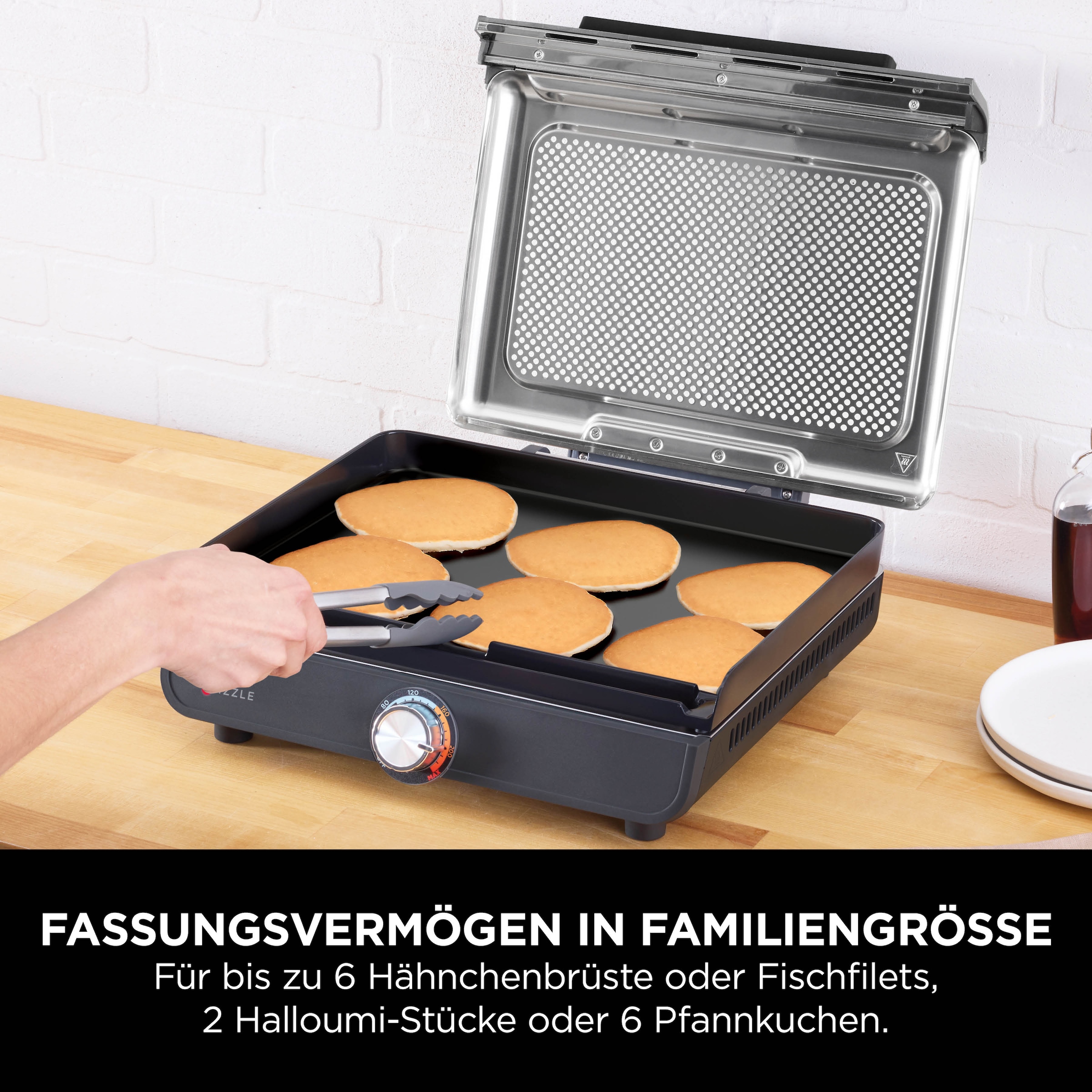 NINJA Elektrogrill »Sizzle Grillplatte und Plancha GR101EU«, 1450 W, Teppanyakigrill