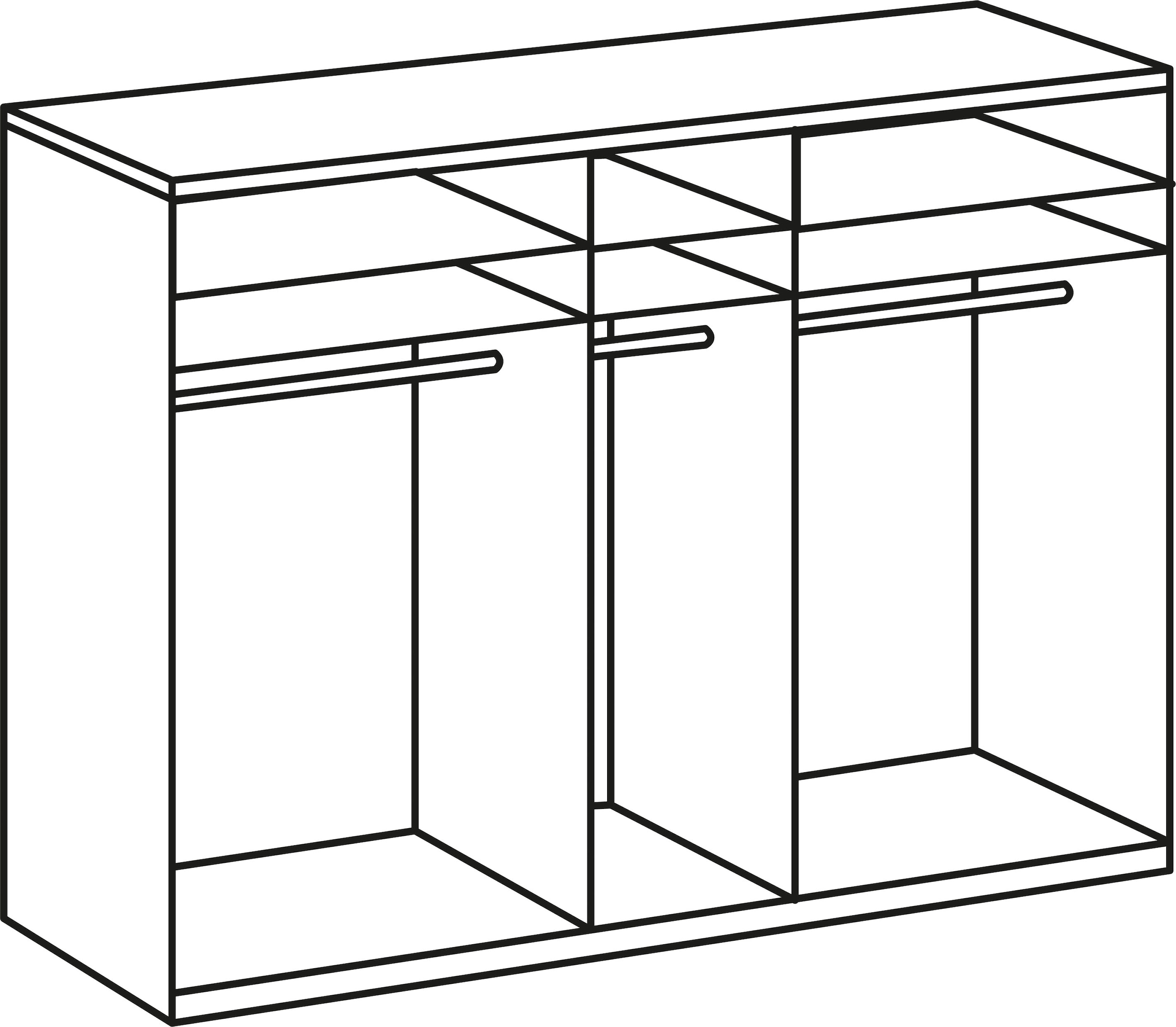 Wimex Kleiderschrank »Level by fresh to go«, mit Glas- und Spiegeltüren