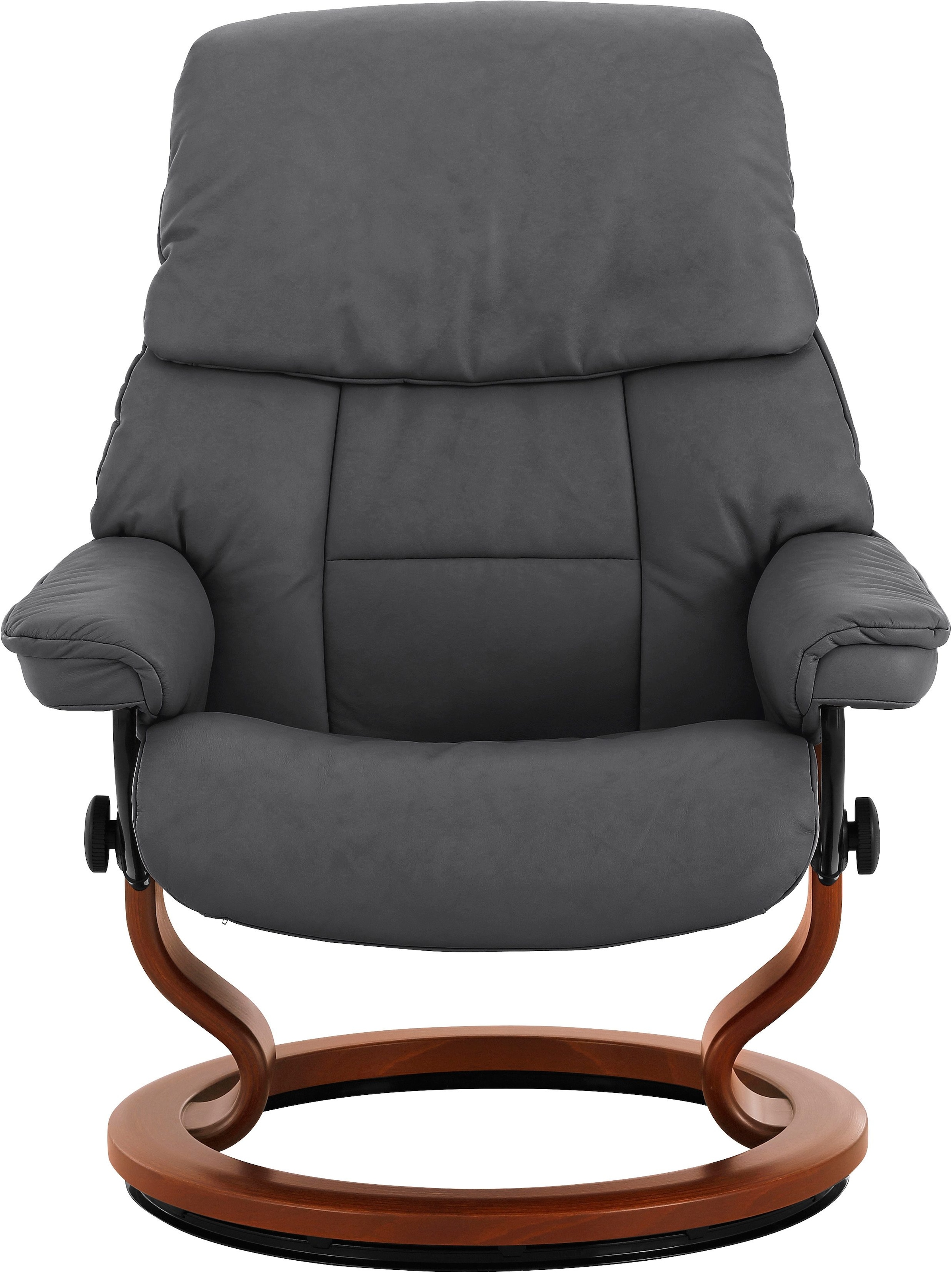 Stressless® Relaxsessel »Ruby«, (Set, Relaxsessel mit Hocker), mit Classic Base, Größe L, Gestell Eiche, Wenge, Braun & Schwarz