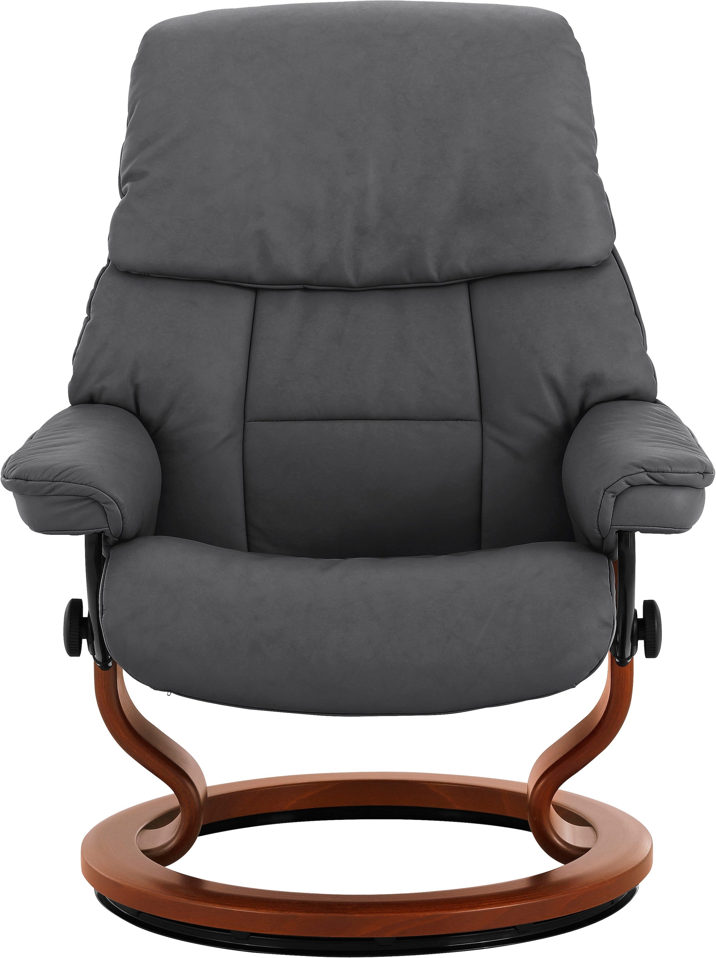 Stressless® Relaxsessel »Ruby«, (Set, Relaxsessel mit Hocker), mit Classic Base, Größe M, Gestell Eiche, Wenge, Braun & Schwarz