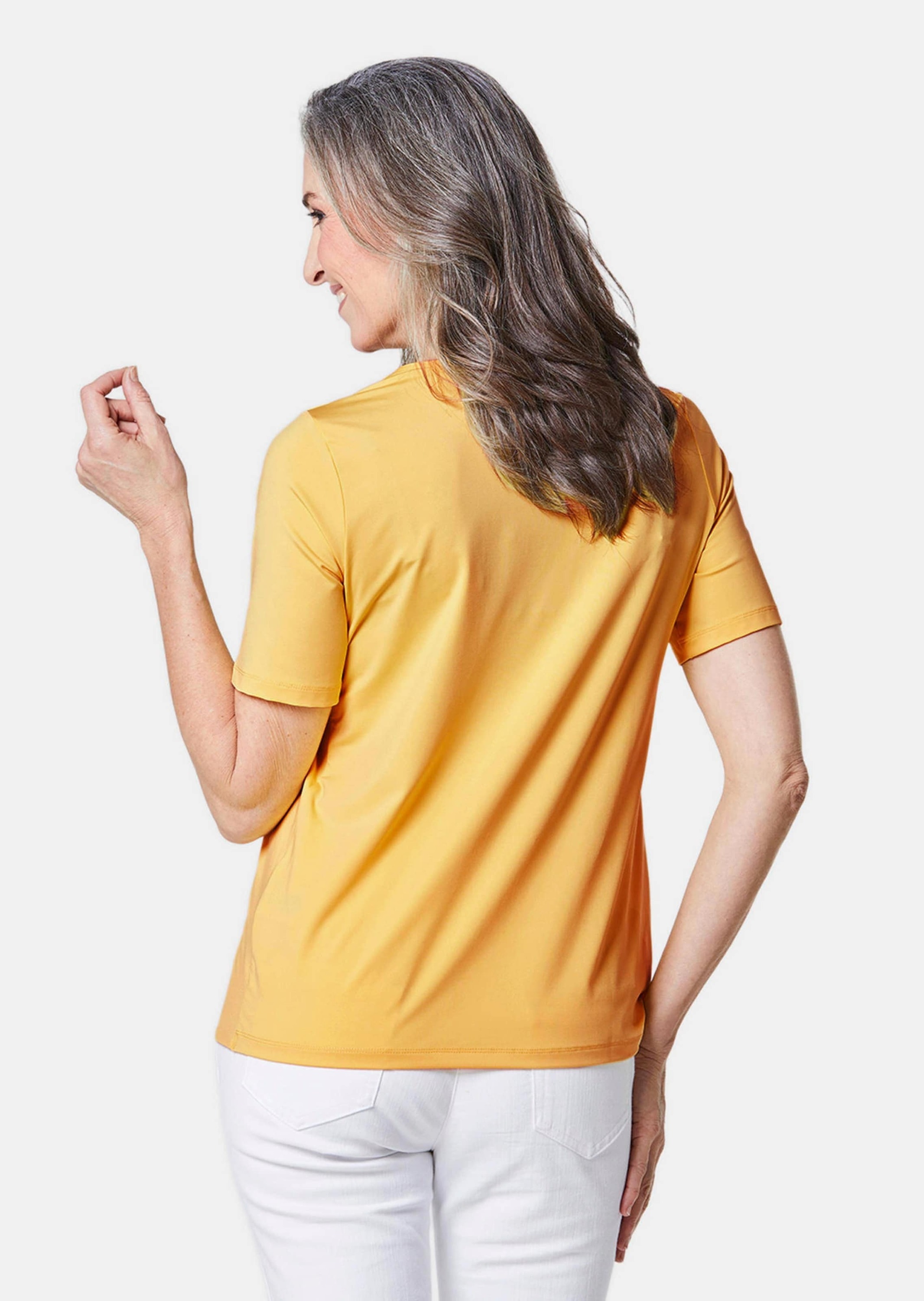 GOLDNER Langarm-Poloshirt »Kurzgröße Gepflegtes Shirt in formstabiler Ware«