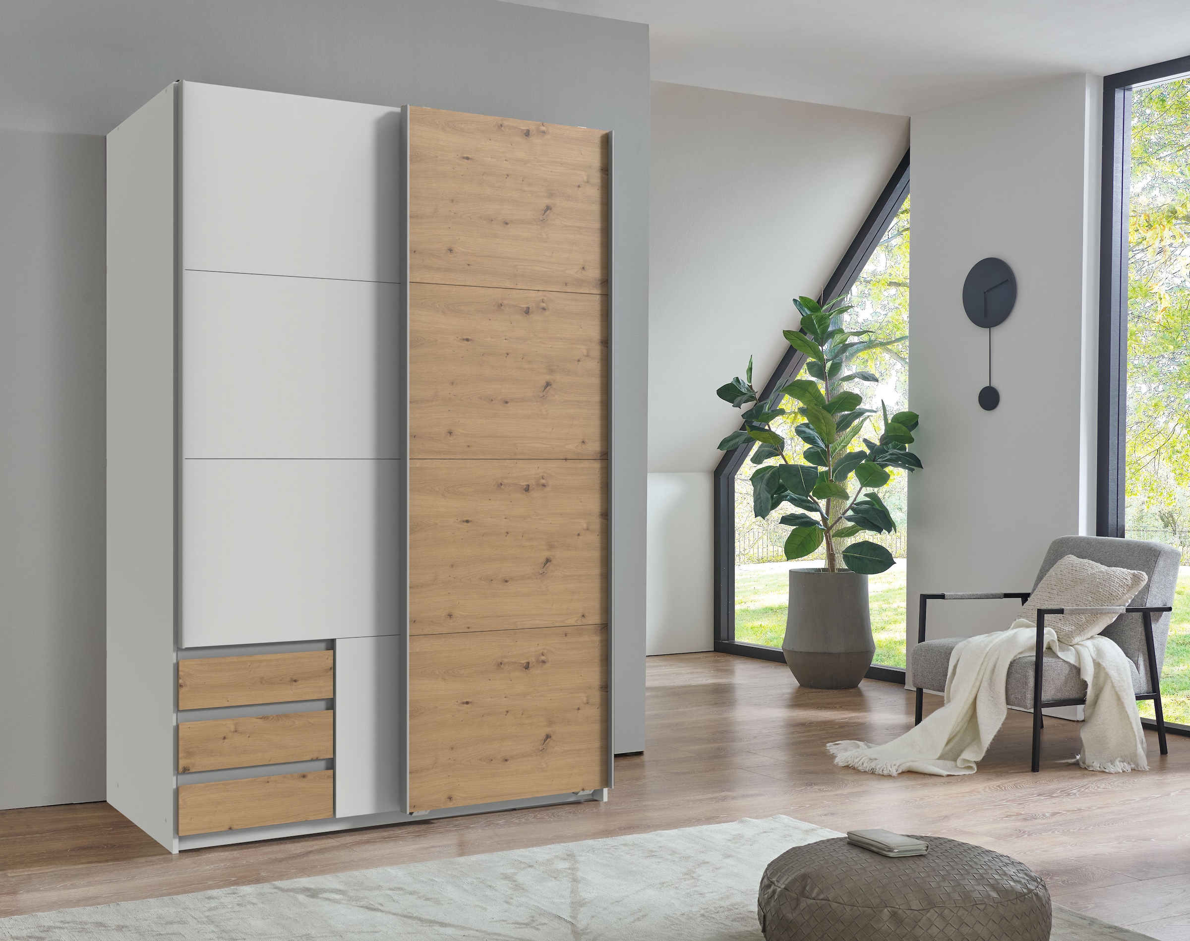 Wimex Schwebetürenschrank »Emden« Mit Außenschubkästen