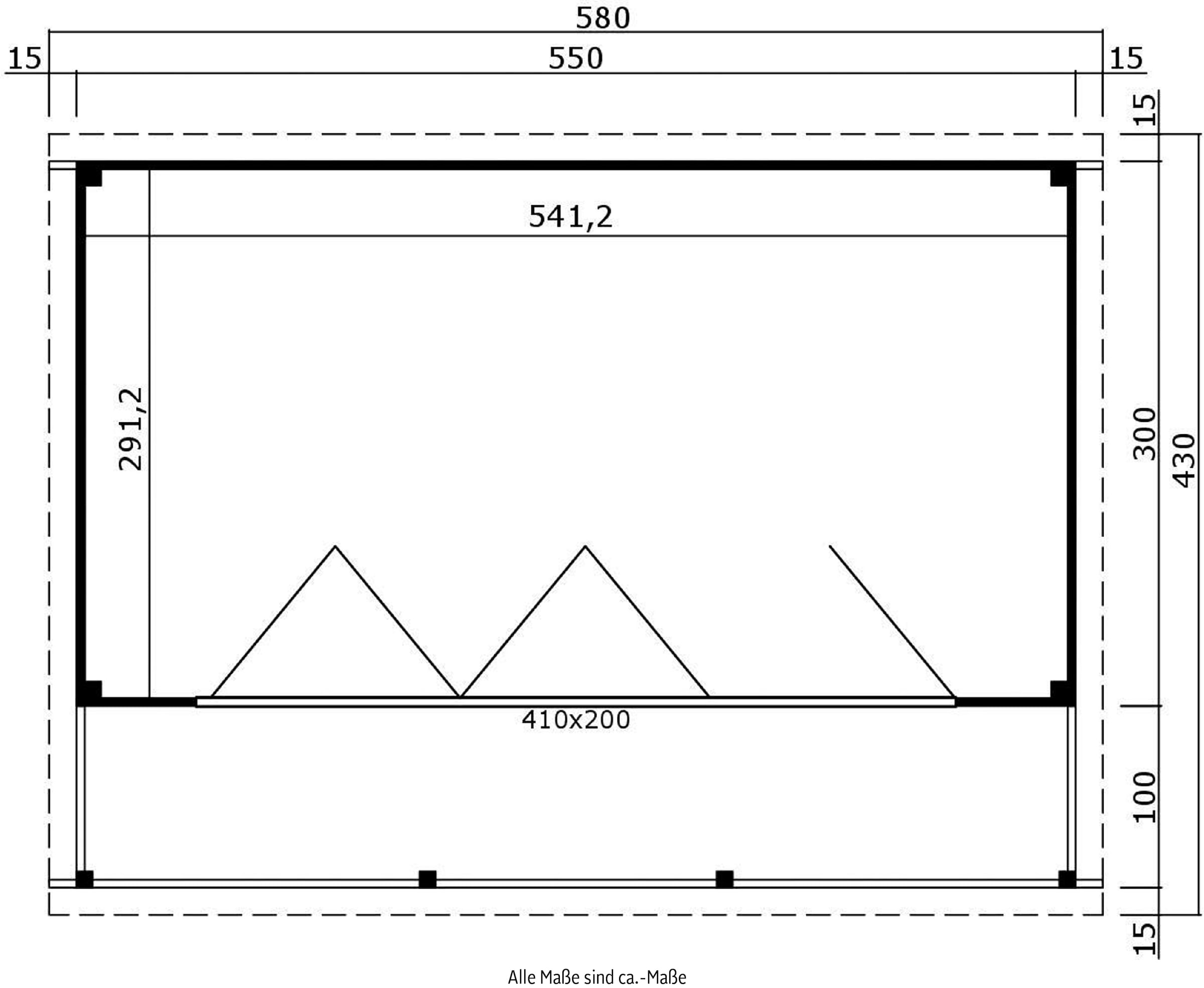 LASITA MAJA Gartenhaus »LIVERPOOL«, (Set, inkl. Fussbodenbretter zum verlegen)