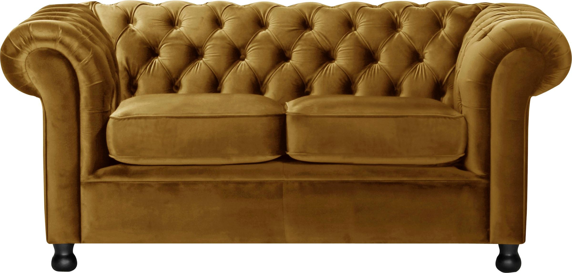Home affaire Chesterfield-Sofa »Chesterfield Home 2-Sitzer« mit edler Knopfheftung und typischen Armlehnen