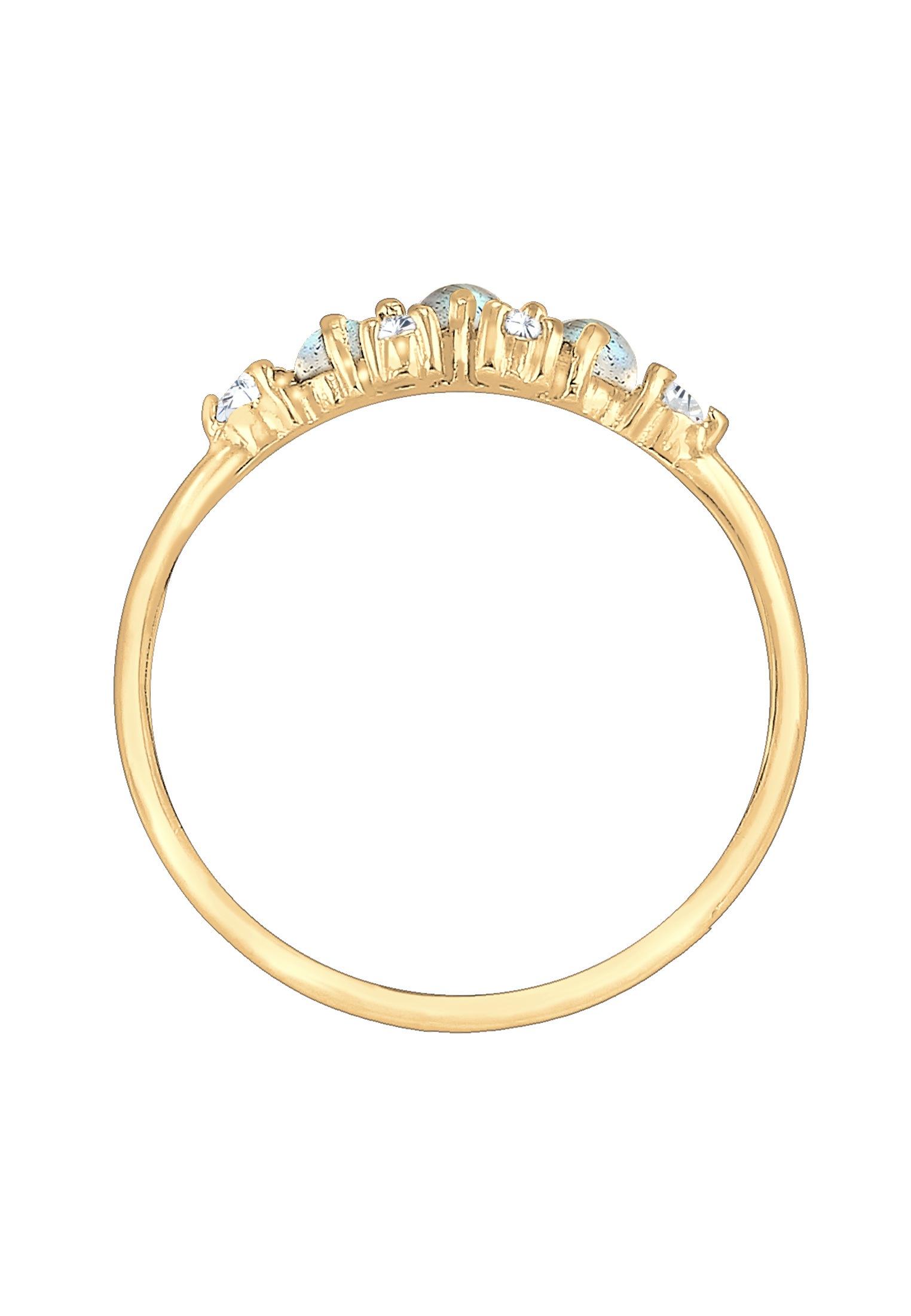 Elli Verlobungsring »Ring Labradorit Grau 925 Sterling Silber«