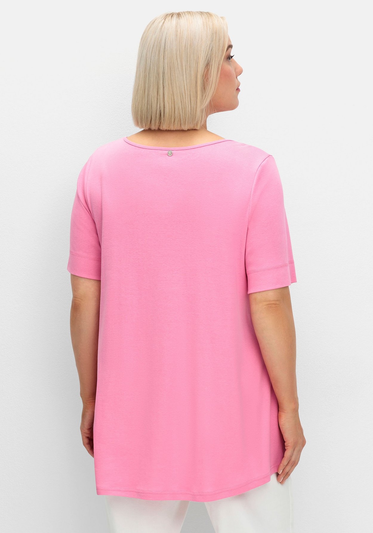 Sheego Longshirt »Longshirt mit abgerundetem Saum«