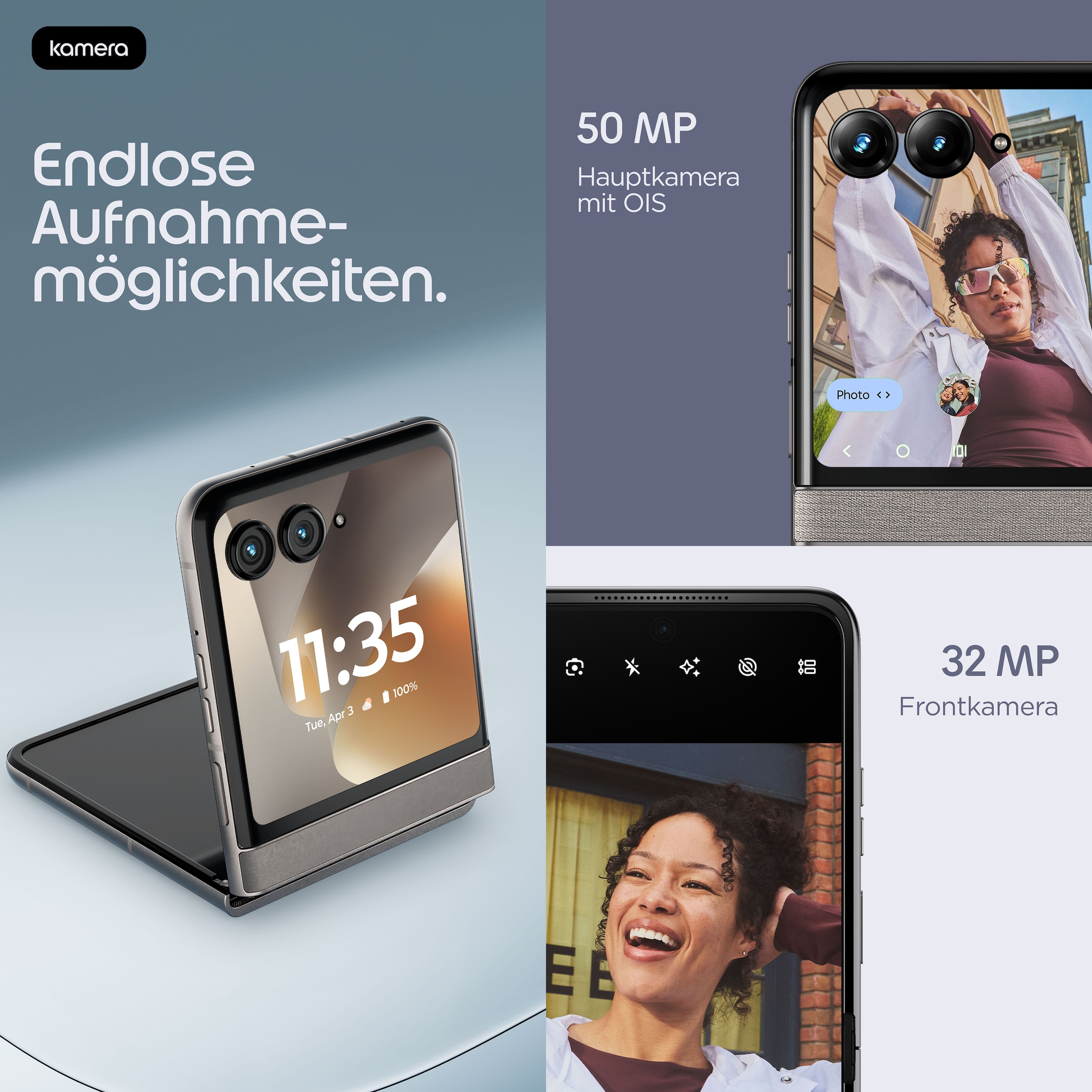 Motorola Smartphone »razr 70« PANTONE® Hematite
