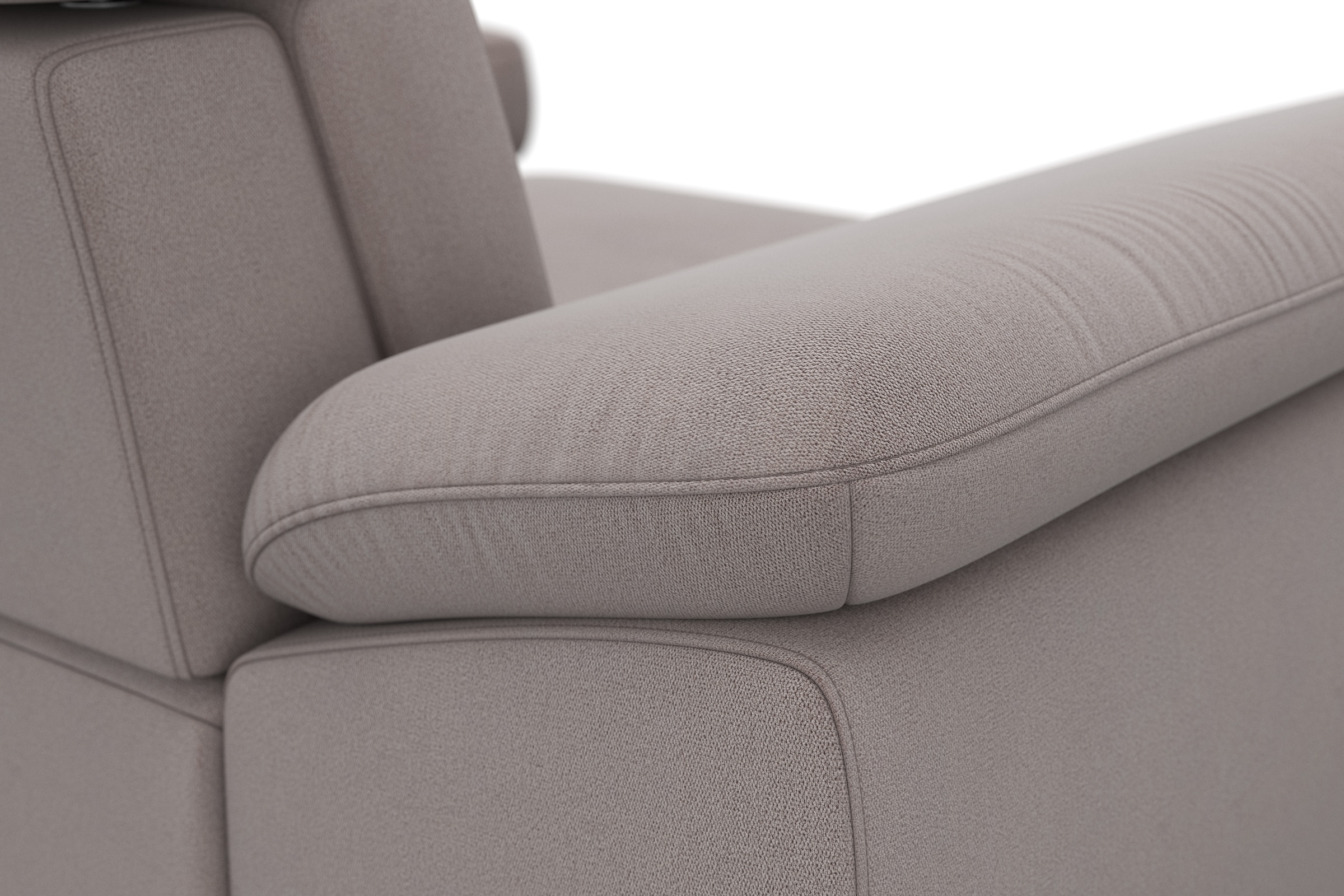 sit&more Ecksofa »Cabrio L-Form, mit Sitztiefenverstellung, Arm- und Kopfteilverstellung«, 2 Nierenkissen, Federkern, optional Bettfunktion und Stauraum