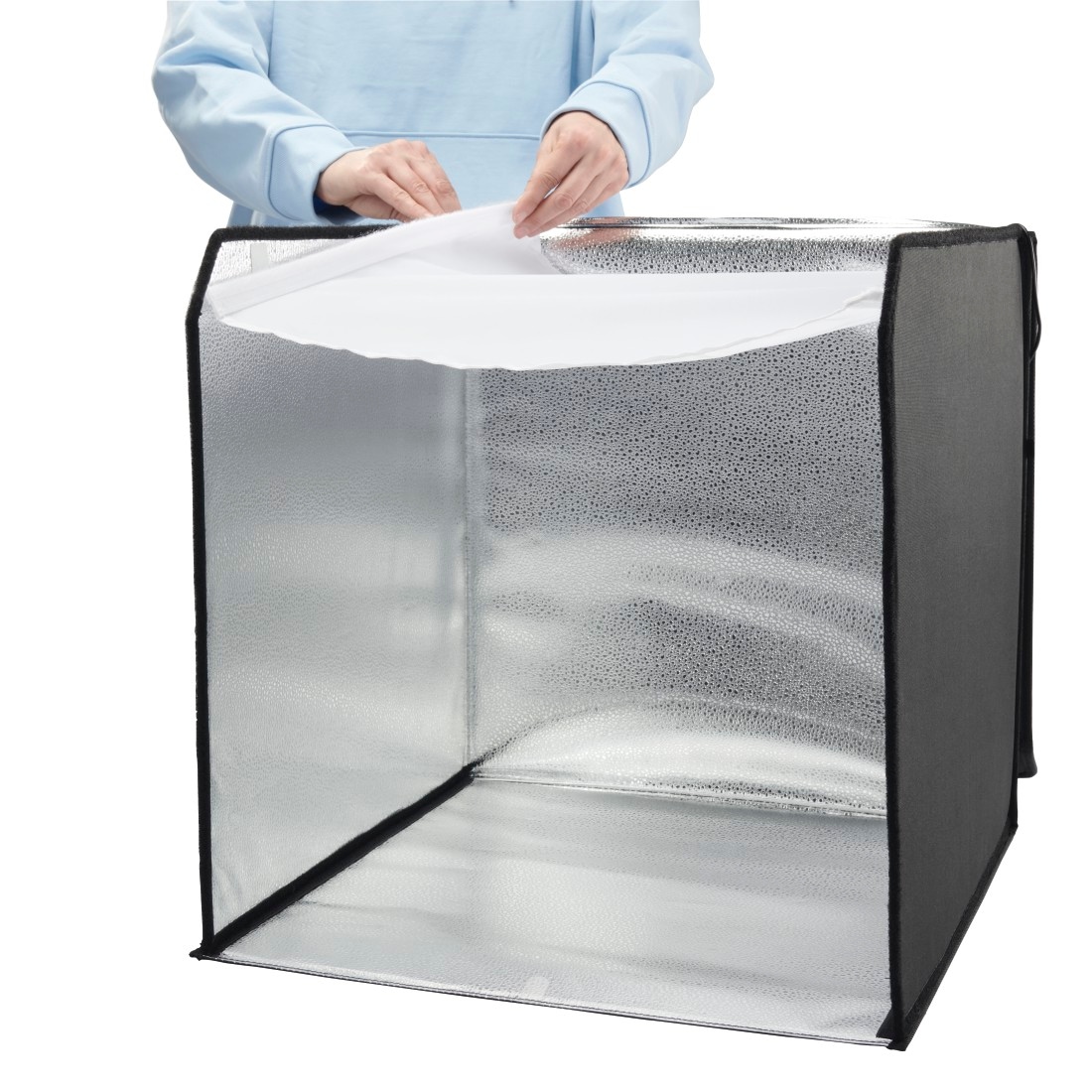 Hama Falthintergrund »Mini-Fotostudio-Set f. Produktbilder (faltbar, LED-Ringlicht, 50x50cm)«