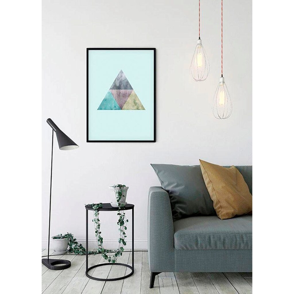 Komar Poster »Triangles Top Blue«, Formen-Kunst, (1 St.)