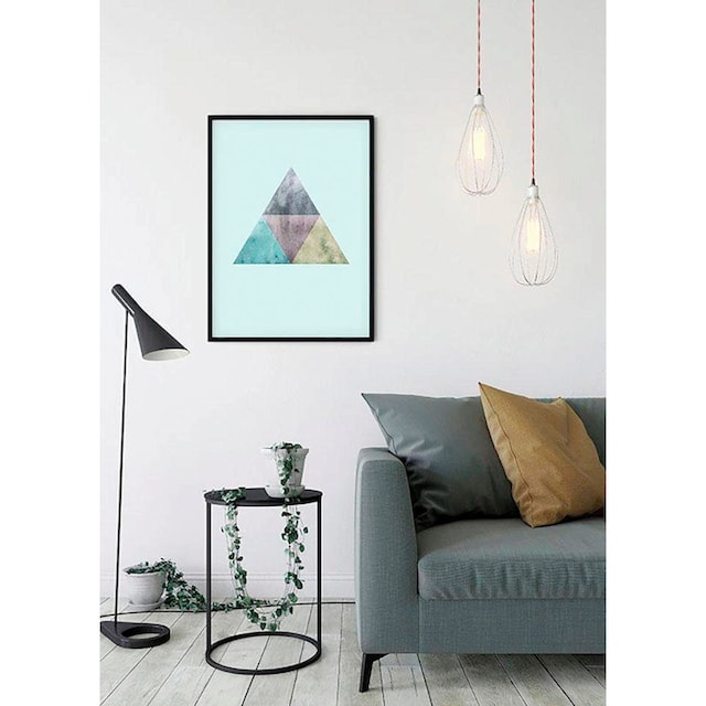 Komar Poster »Triangles Top Blue«, Formen-Kunst, Kinderzimmer, Schlafzimmer,  Wohnzimmer im OTTO Online Shop