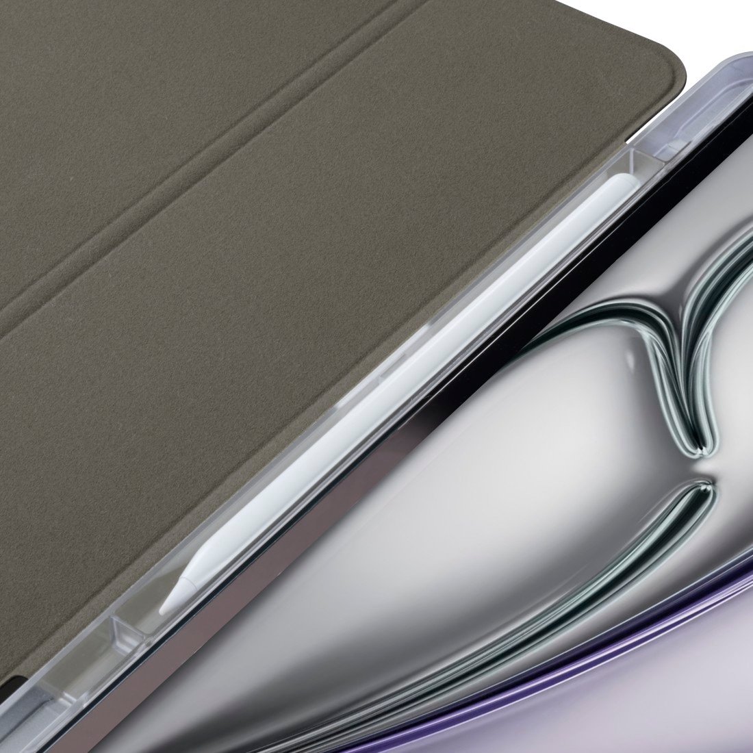 Hama Tablet-Hülle »Tablet-Hülle mit Standfunktion für Apple iPad Air 11 Zoll« Tablet Stifthalter, Standfunktion, transparentes Backcover, Magnetverschluss
