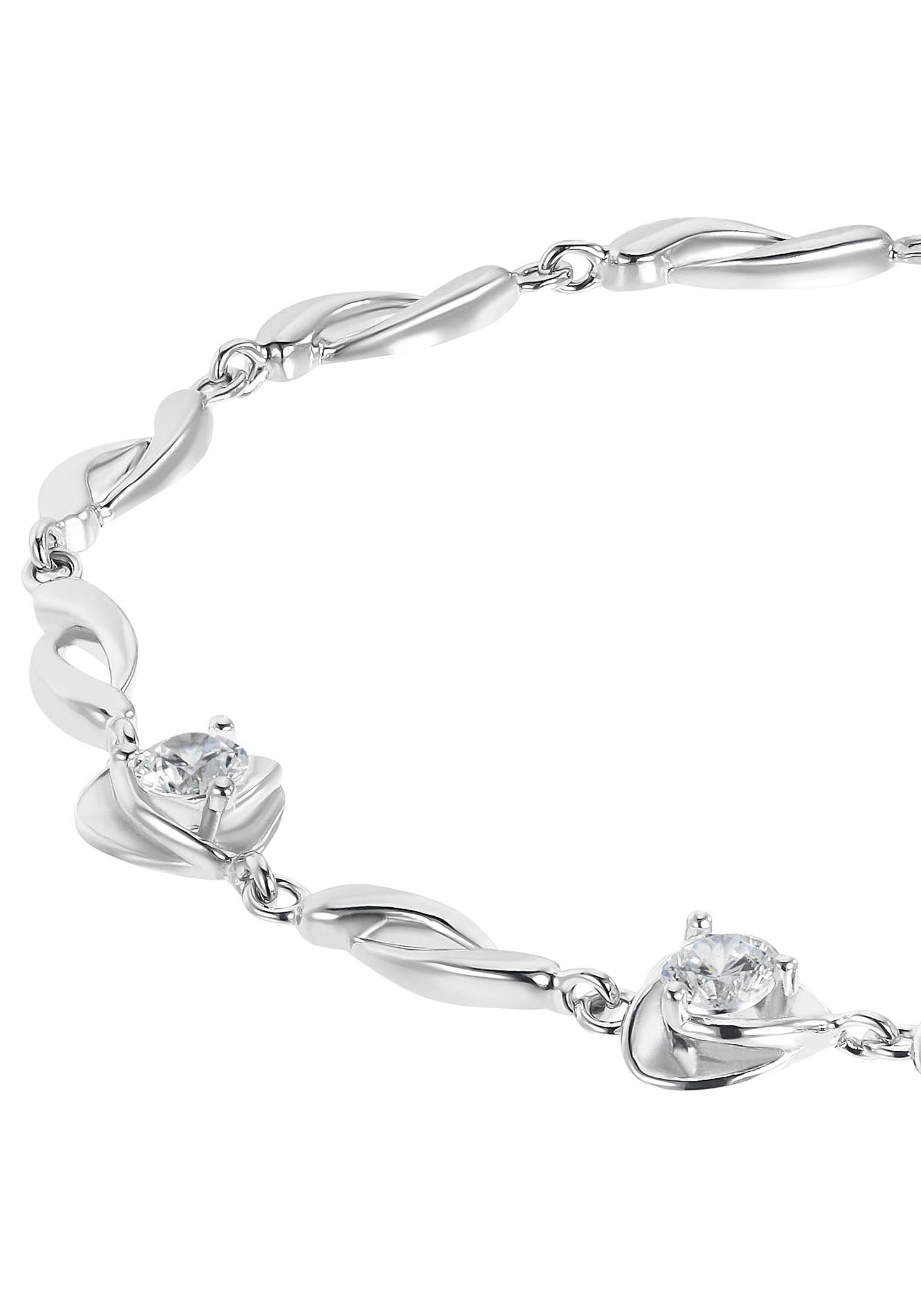 Amor Armband »Classiv Silver, 2022412«, mit Zirkonia (synth.)