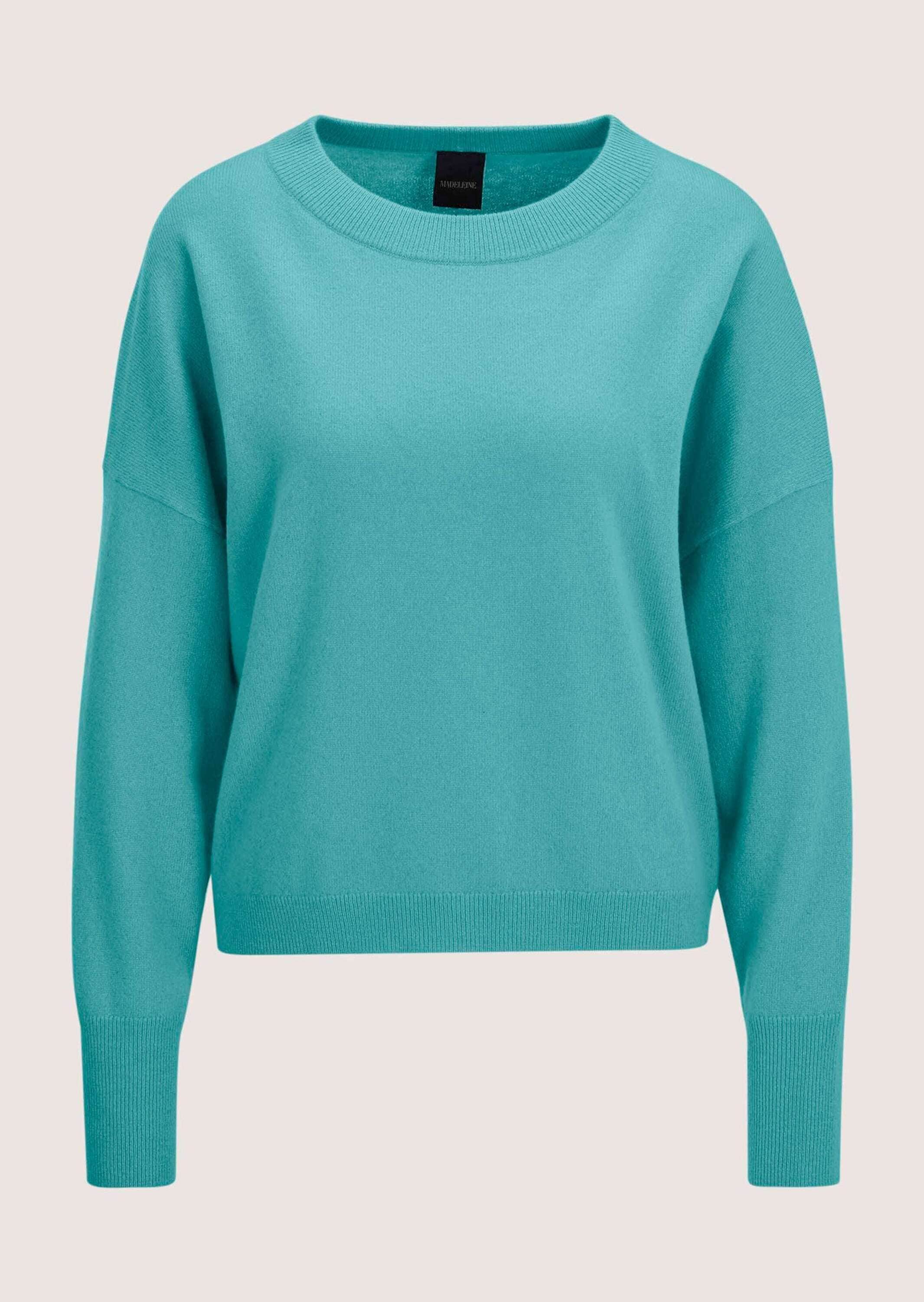 MADELEINE Longpullover »Strickpullover Kaschmir Pullover mit Rundhalsausschnitt« Oversized Look
