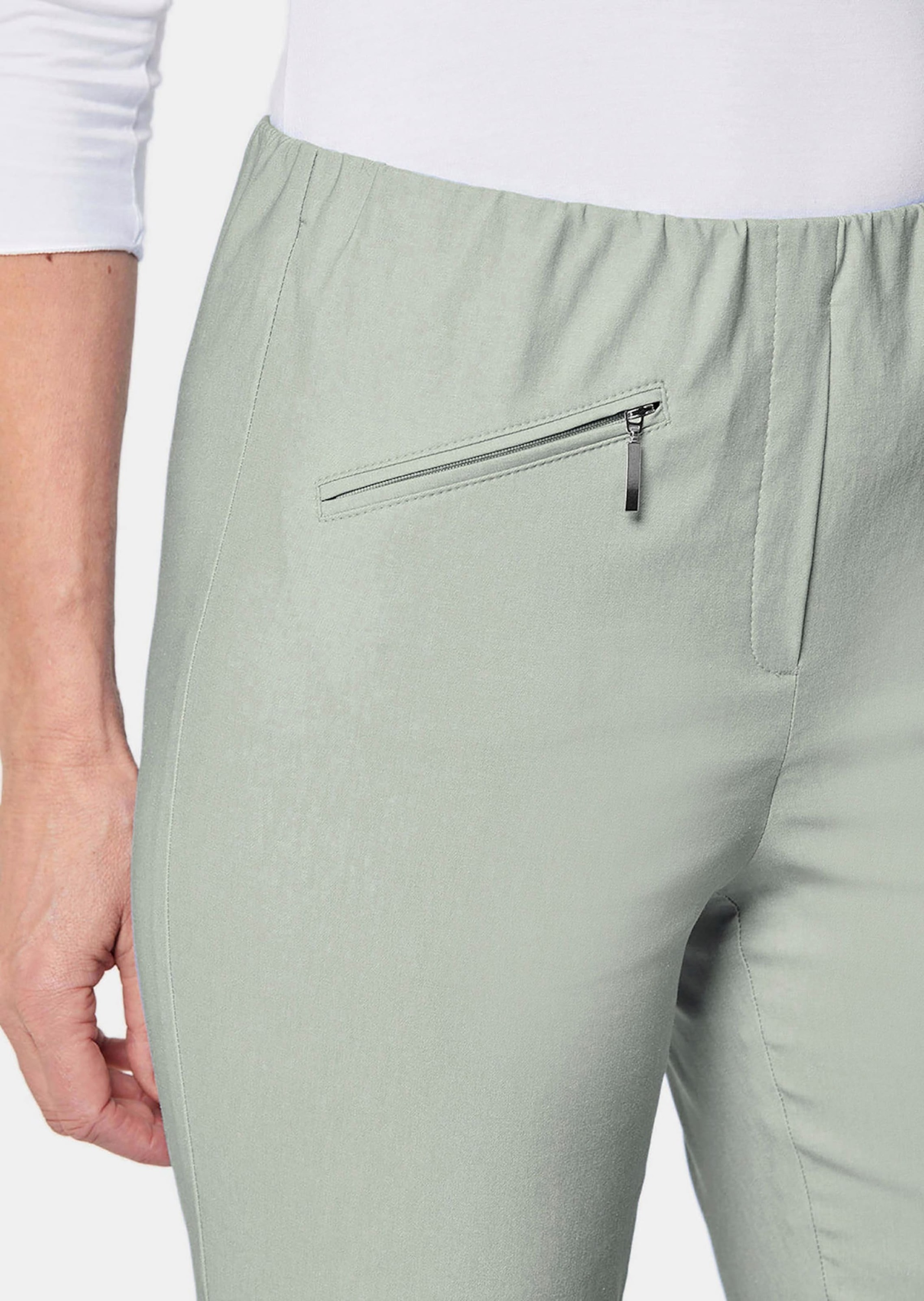 GOLDNER 2-in-1-Hose »Kurzgröße Schlupfhose LOUISA mit Steppnähten«