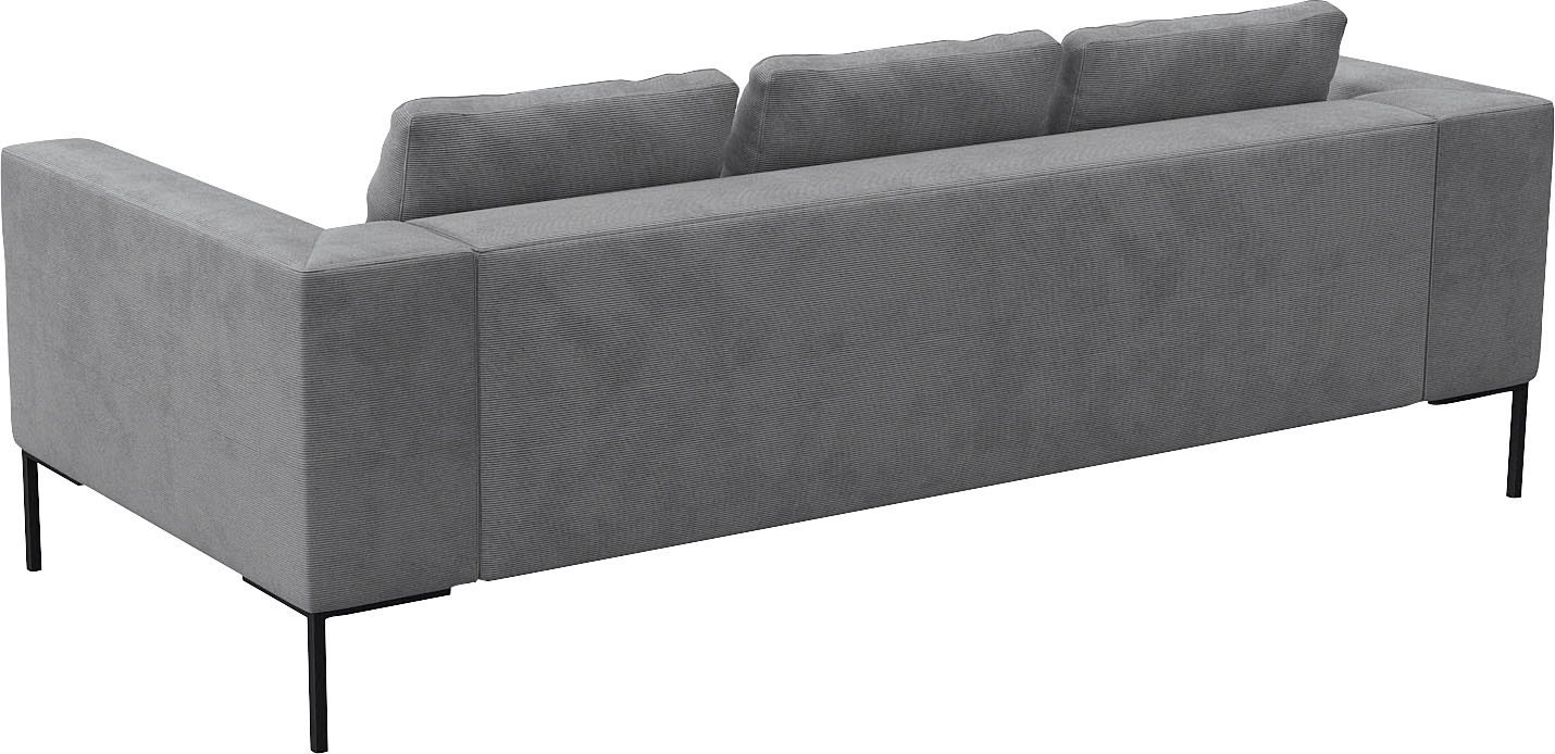 FLEXLUX 3-Sitzer »Loano, superbequemer Sitzkomfort durch Kaltschaum im Sitz«, modernes Sofa, frei im Raum stellbar, lose Kissen