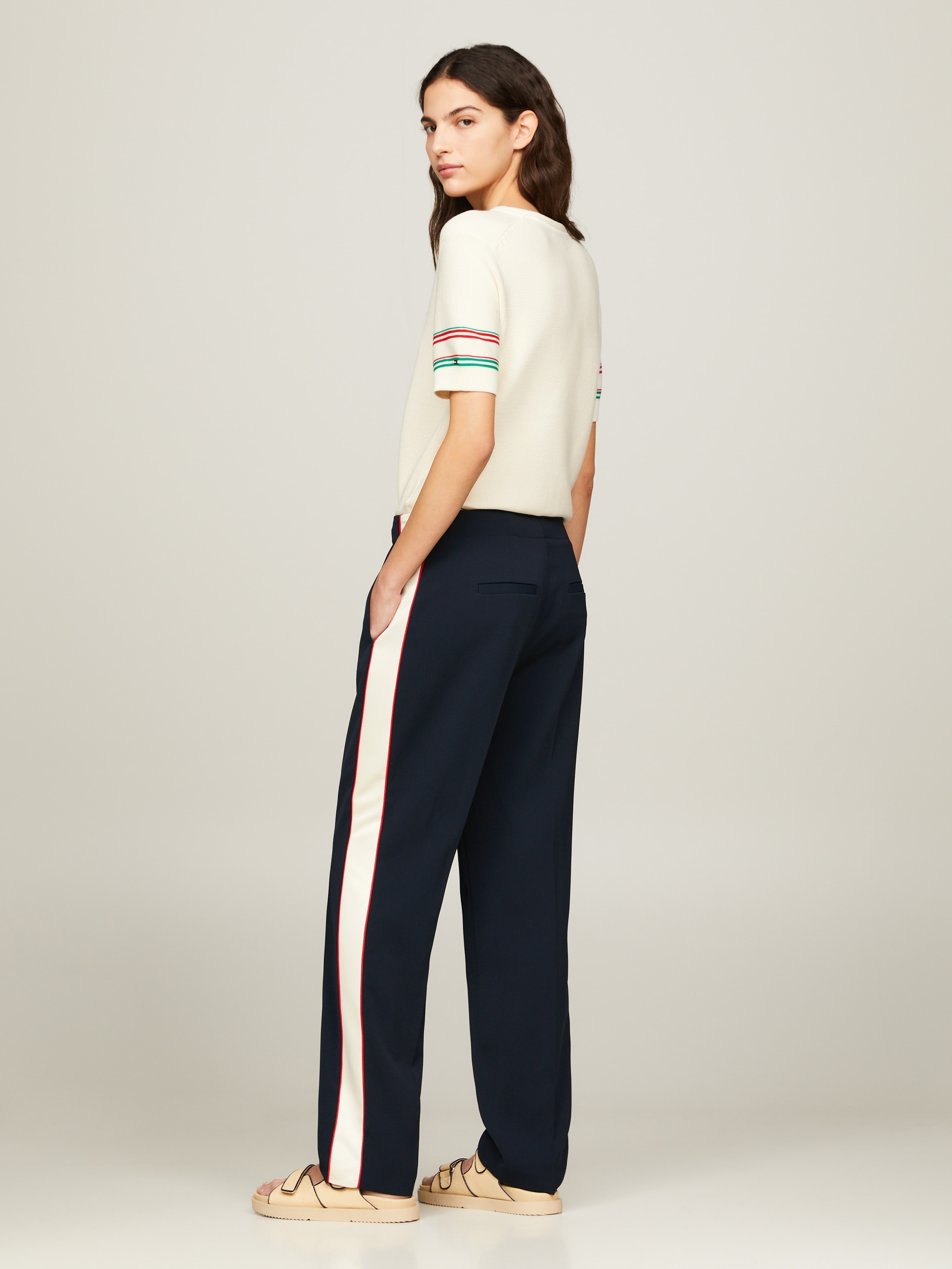 Tommy Hilfiger Webhose »COLOR BLOCK SLIM STRAIGHT PANT«, mit Seitenstreifen
