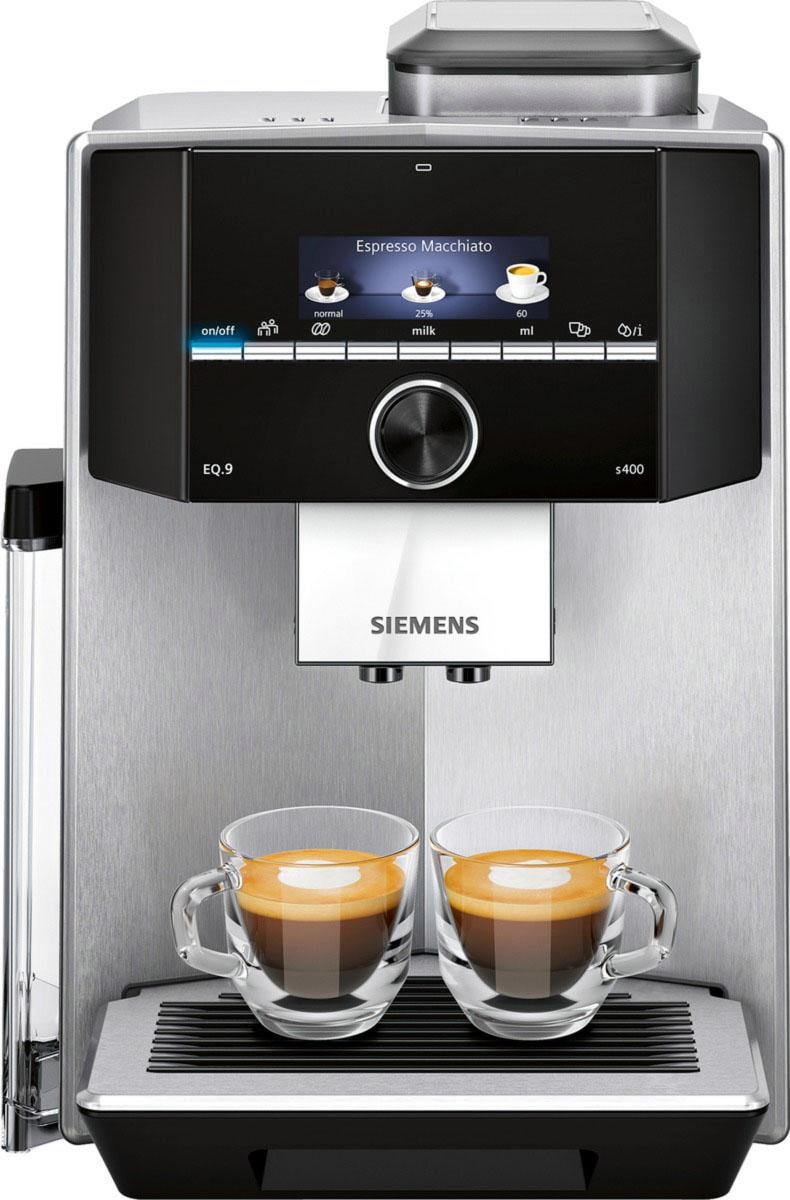 SIEMENS Kaffeevollautomat »EQ.9 s400 TI924501DE«, extra leise, automatische  Milchsystem-Reinigung, bis zu 6 Profile im OTTO Online Shop