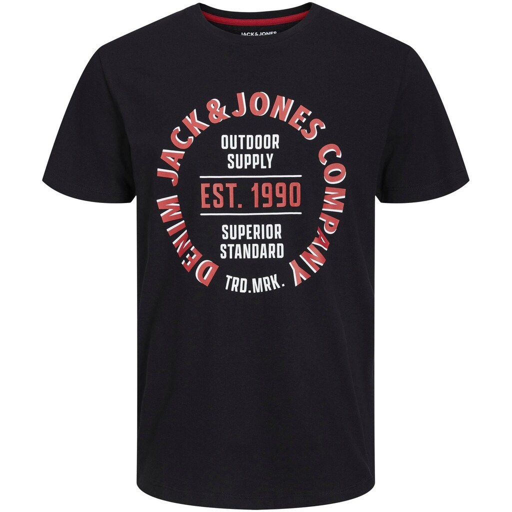 Jack & Jones Junior T-Shirt »JJANDY TEE SS CREW NECK SET PACK MP JNR«, (Set, 2 tlg.), mit Logodruck
