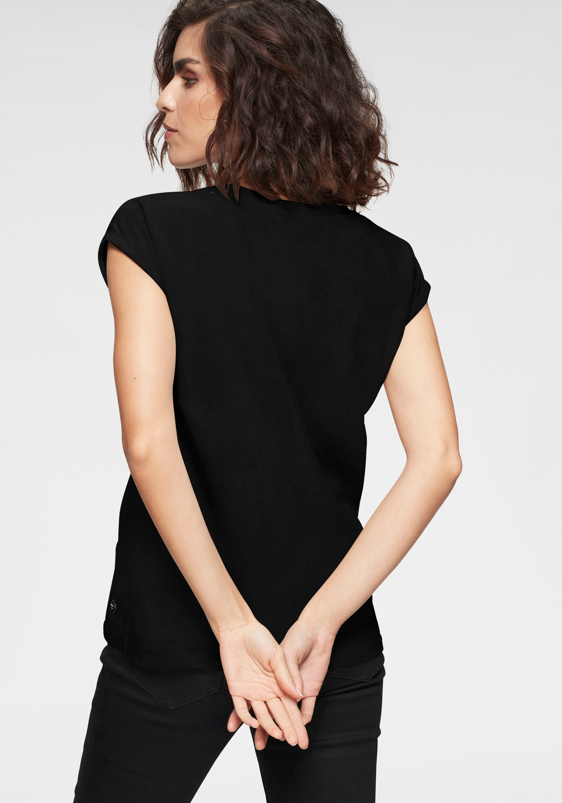 Tamaris T-Shirt, Kurzarm, Regular Fit, unifarben, mit Rundhalsausschnitt